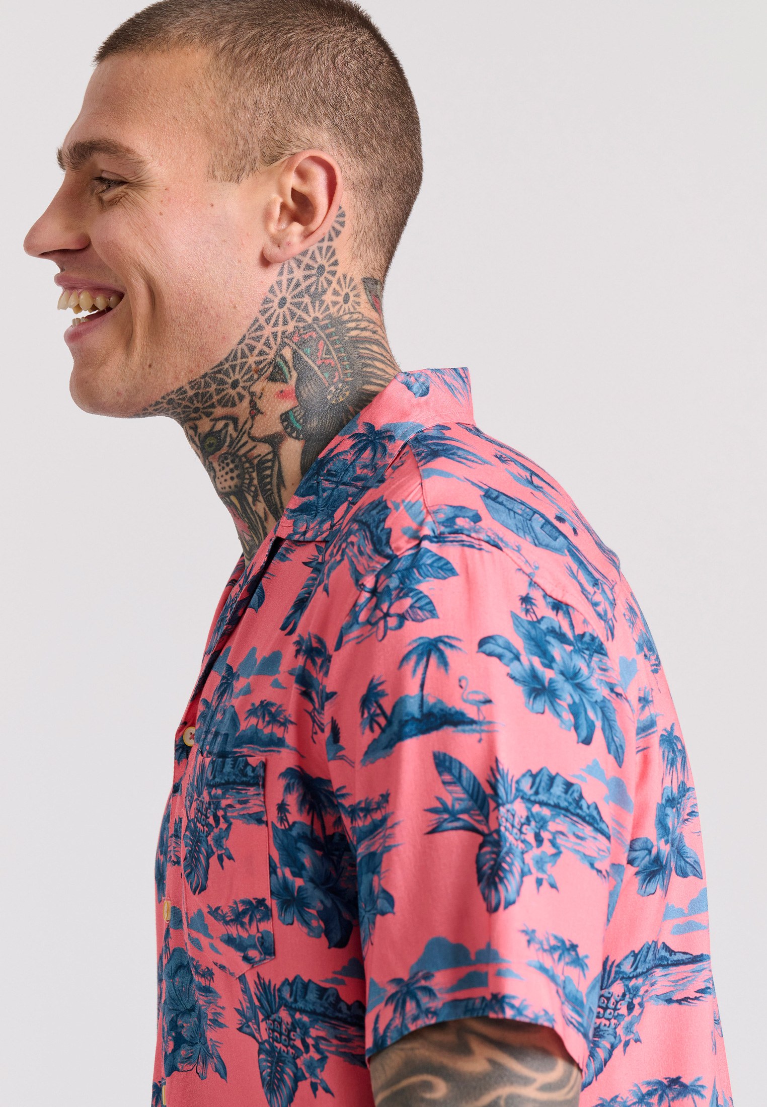 Men's Shirts Funky Buddha Pink