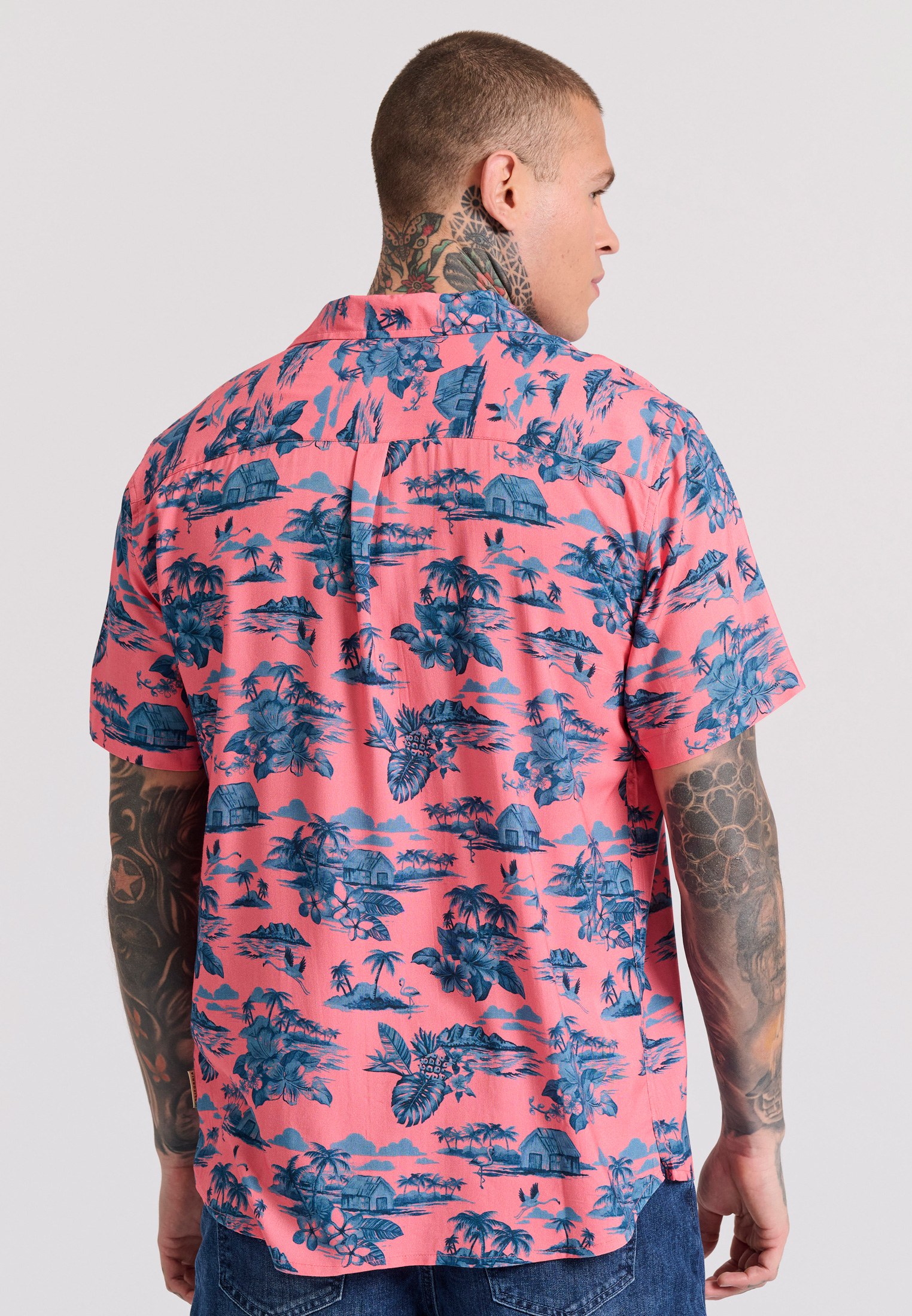 Men's Shirts Funky Buddha Pink