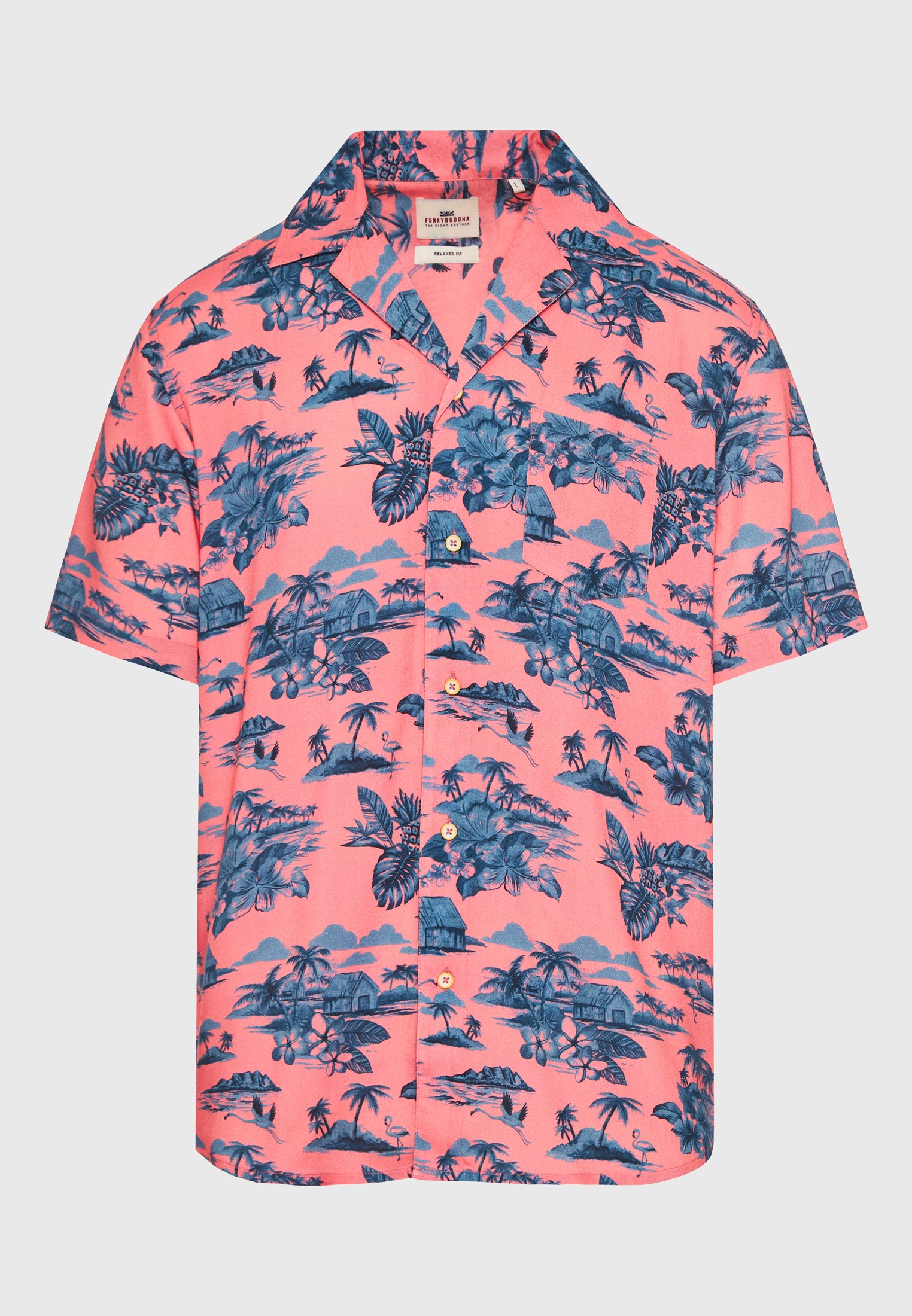 Men's Shirts Funky Buddha Pink