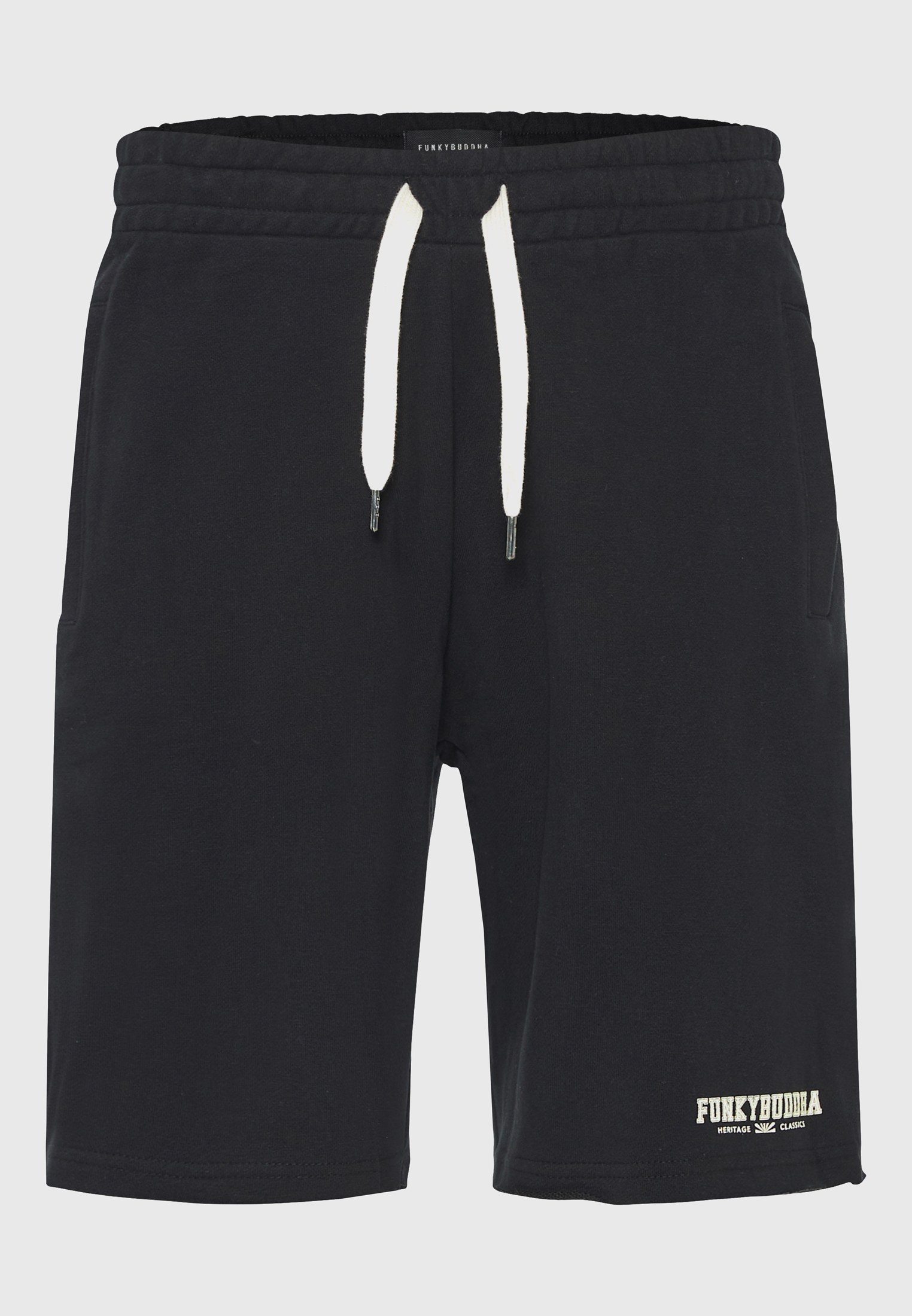 Essential wide leg fit αθλητική βερμούδα με raw cuts