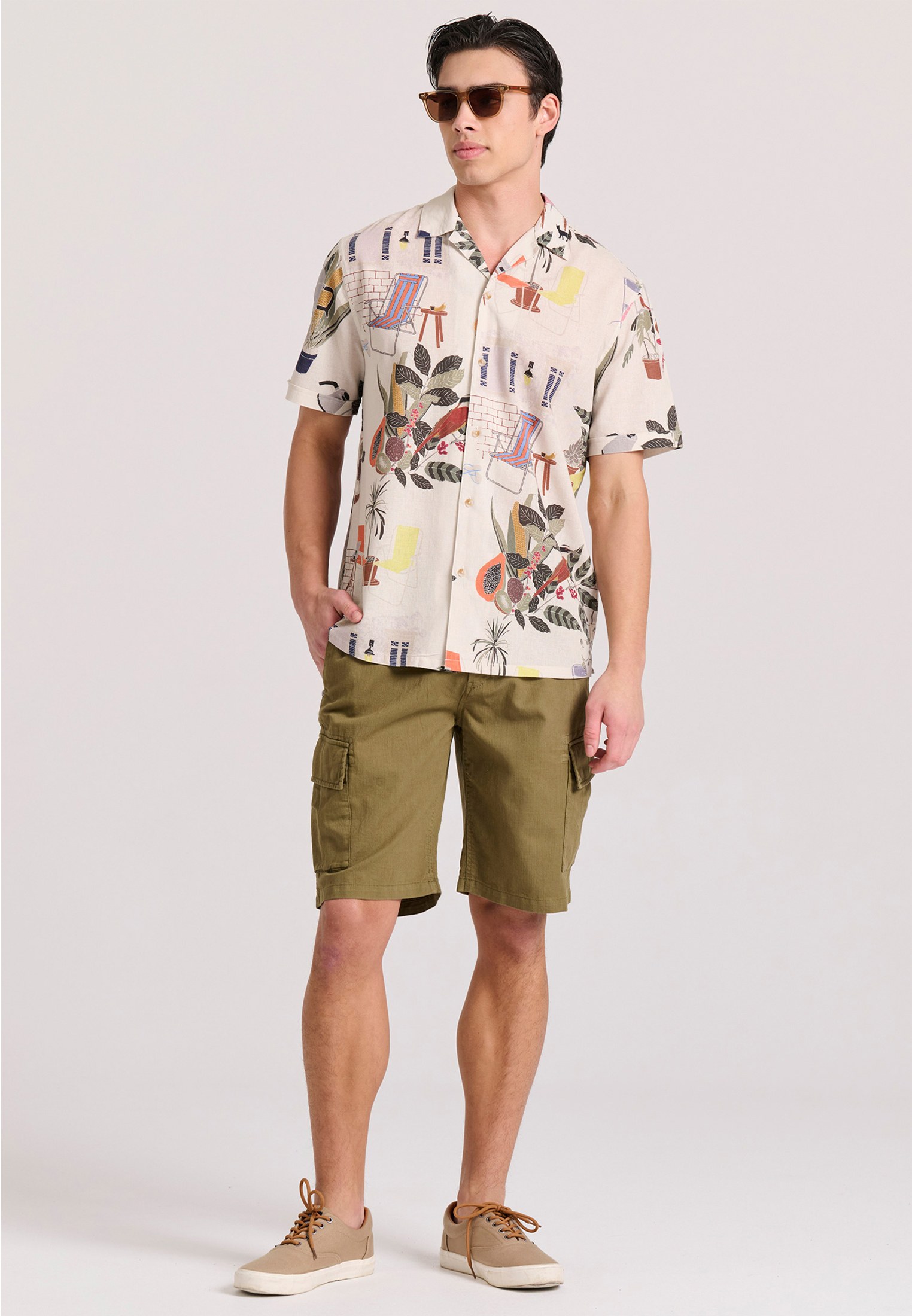 Men's Shirts Funky Buddha Green