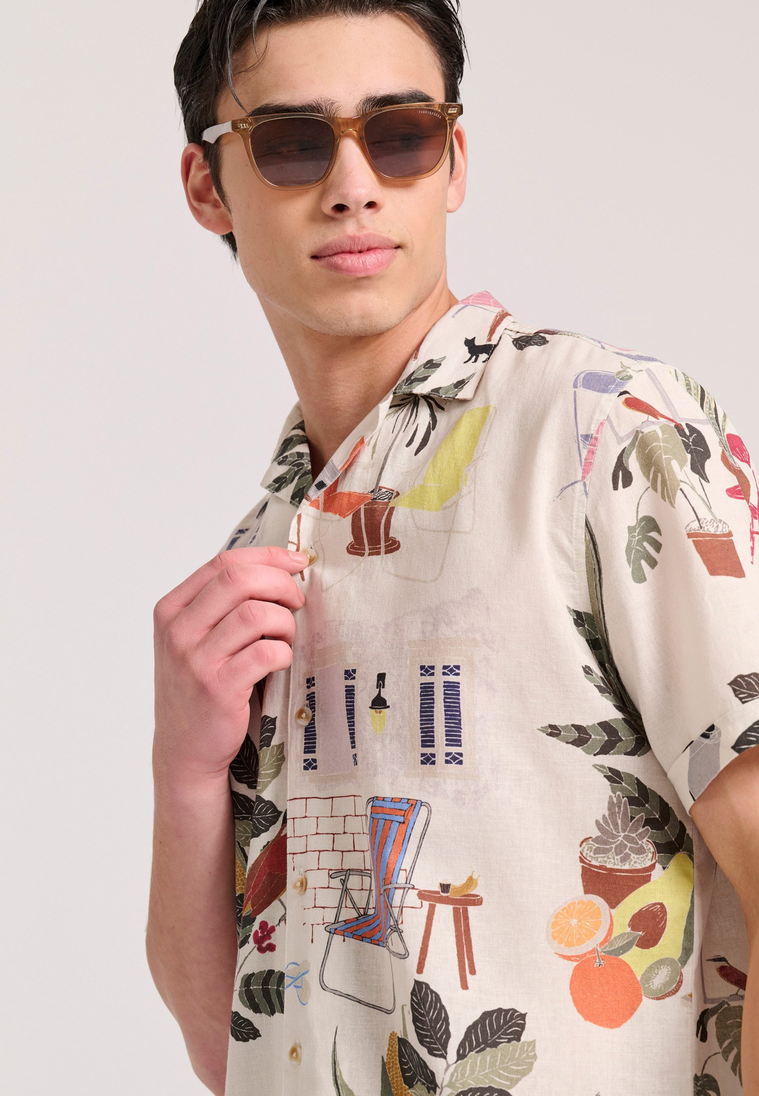 Men's Shirts Funky Buddha Green