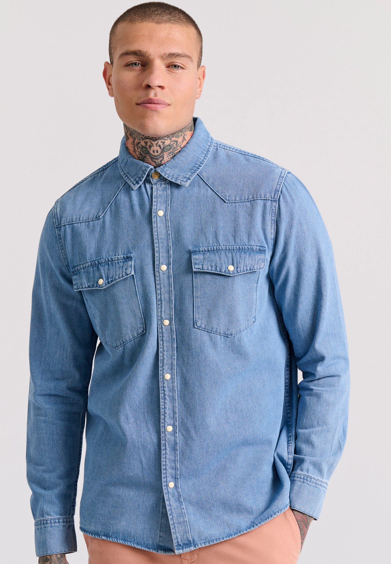 Men's Shirts Funky Buddha Blue