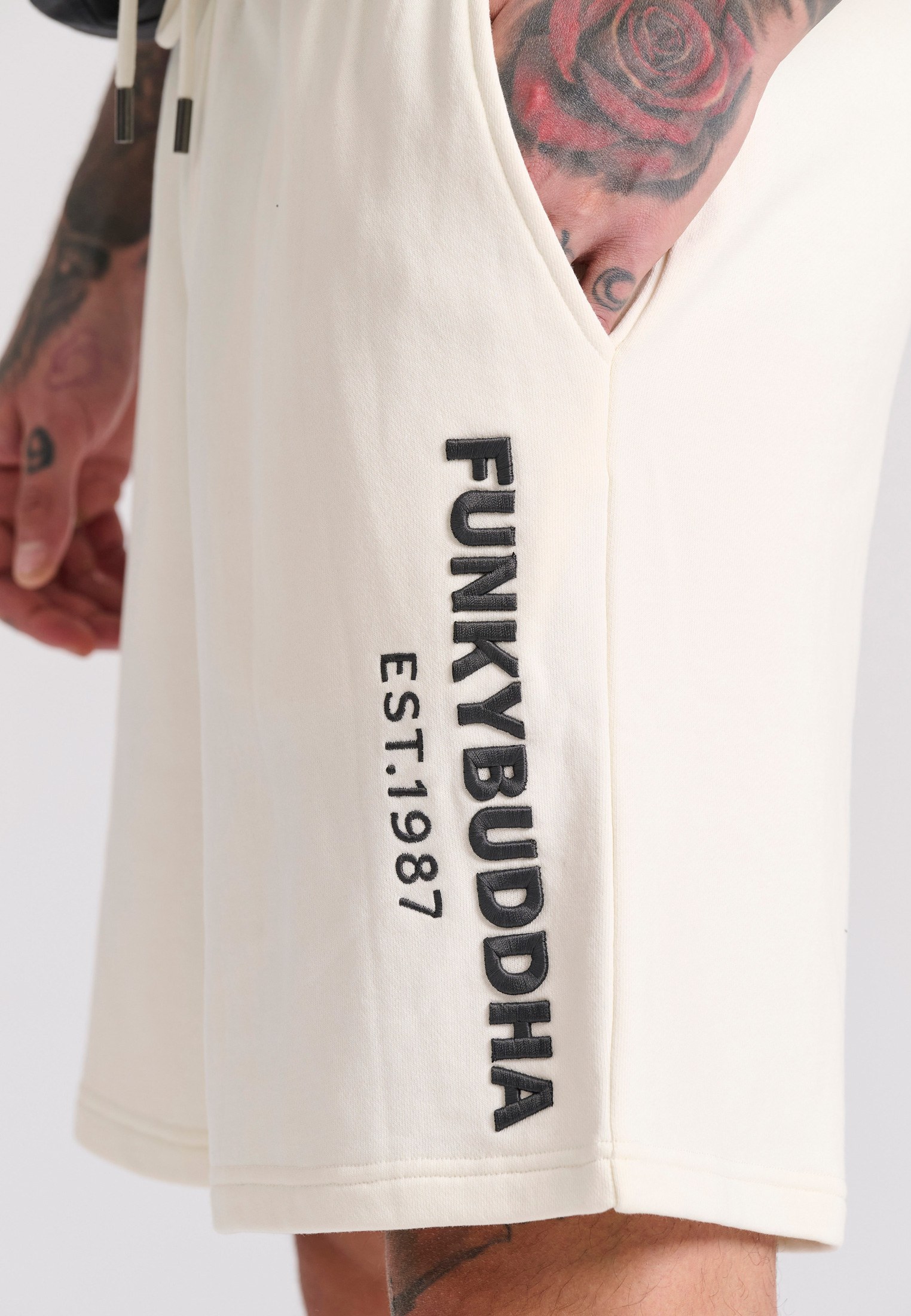 Men's Shorts Funky Buddha White