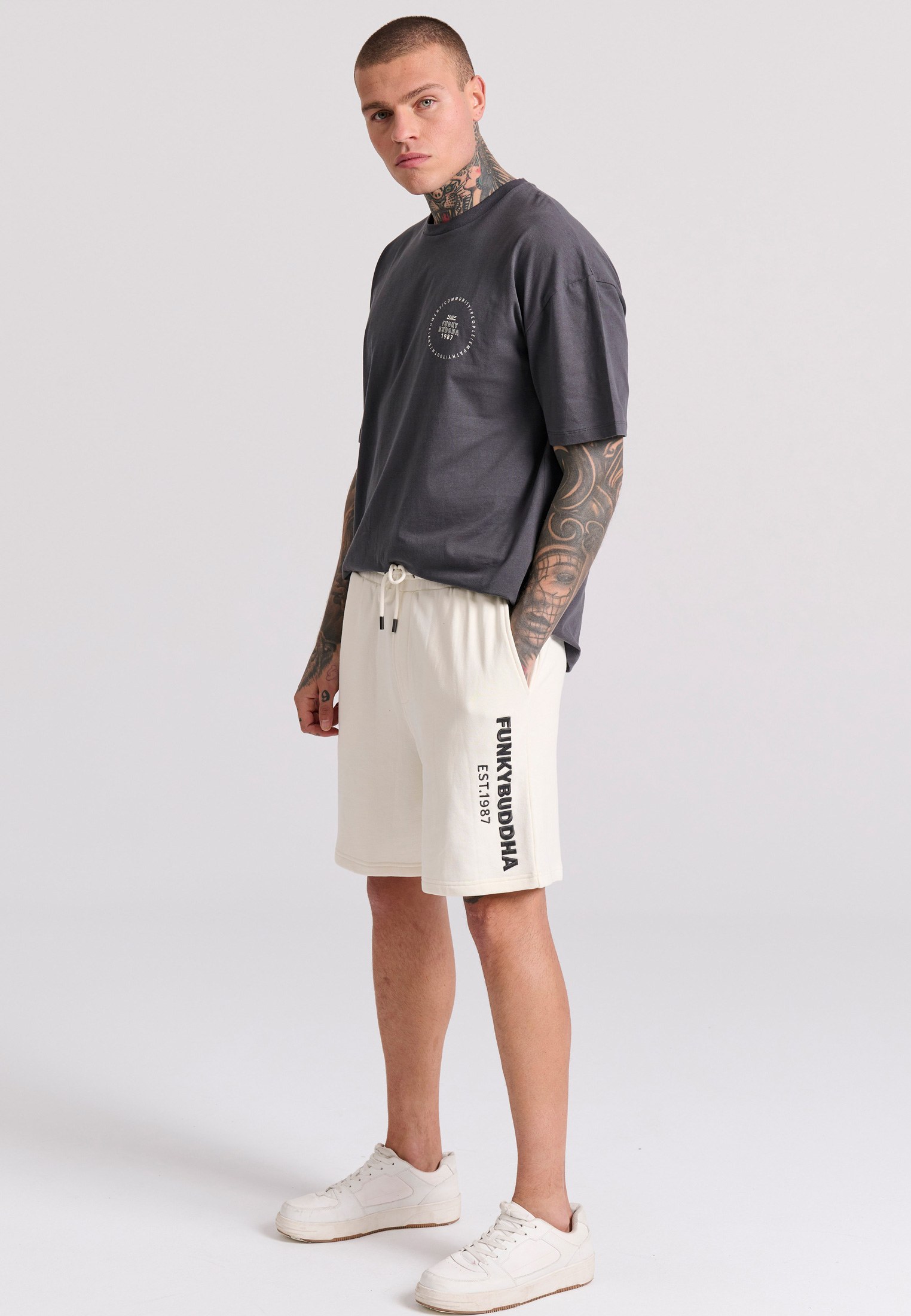 Men's Shorts Funky Buddha White