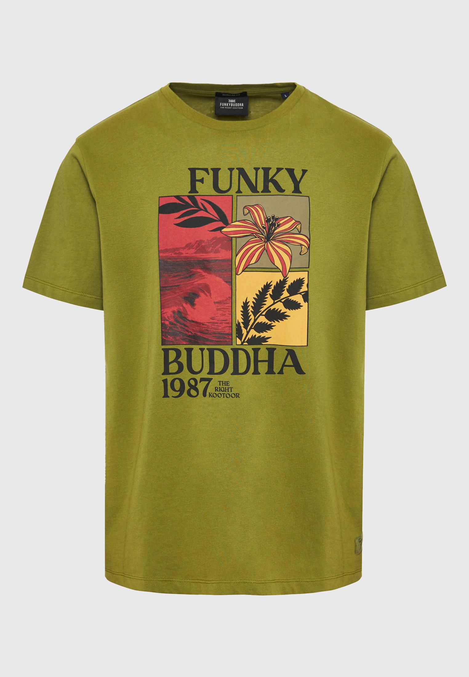 Men's Shirts Funky Buddha Green