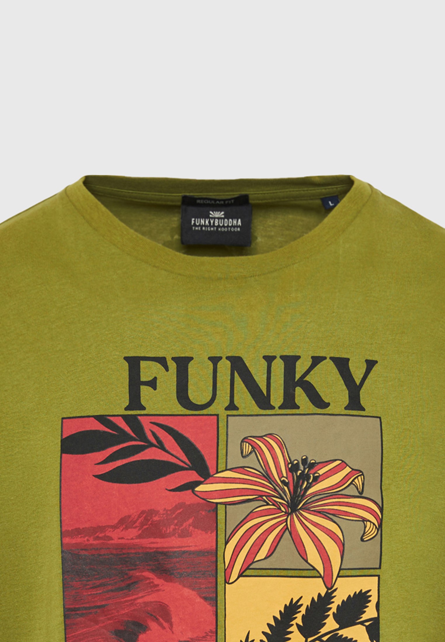Men's Shirts Funky Buddha Green