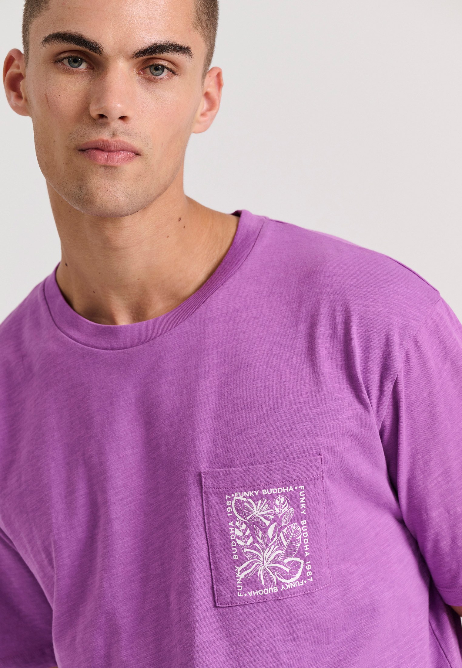 Men's Shirts Funky Buddha Purple