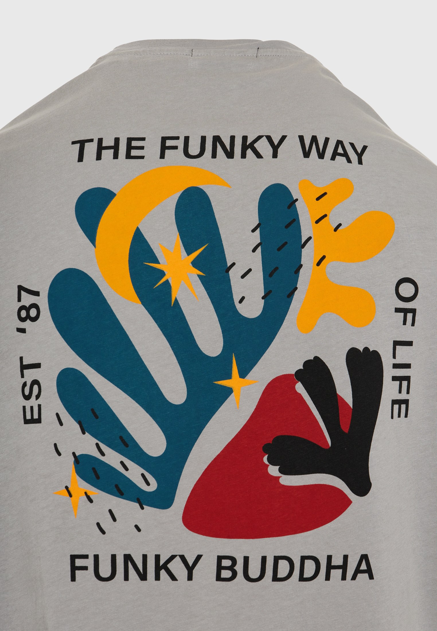 Relaxed fit t-shirt με abstract τύπωμα στην πλάτη φωτογραφία