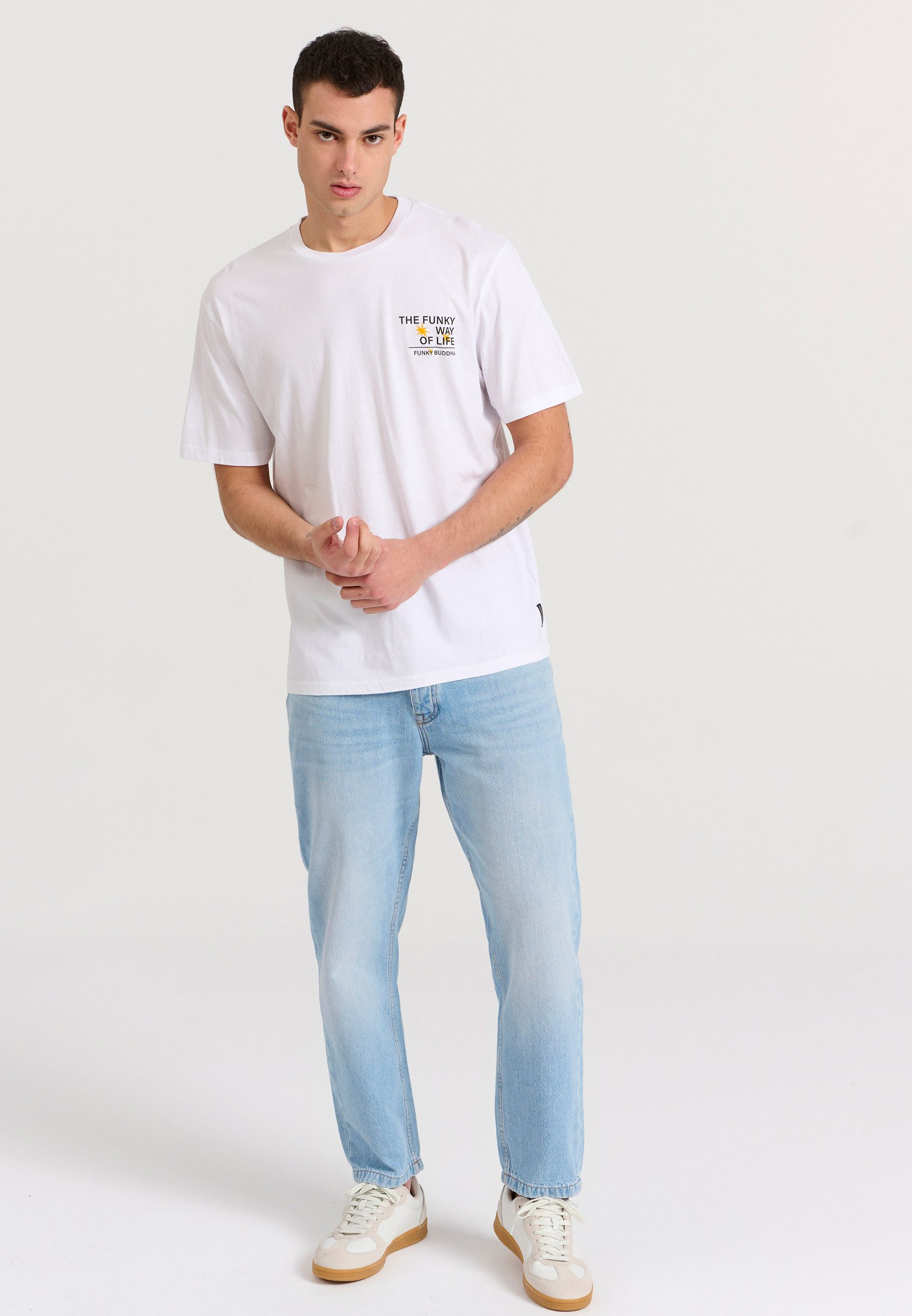 Men's Shirts Funky Buddha White