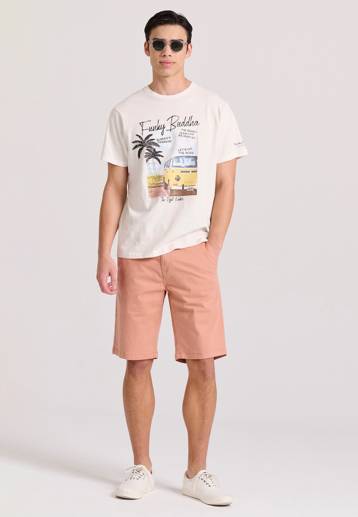 Men's Shirts Funky Buddha White