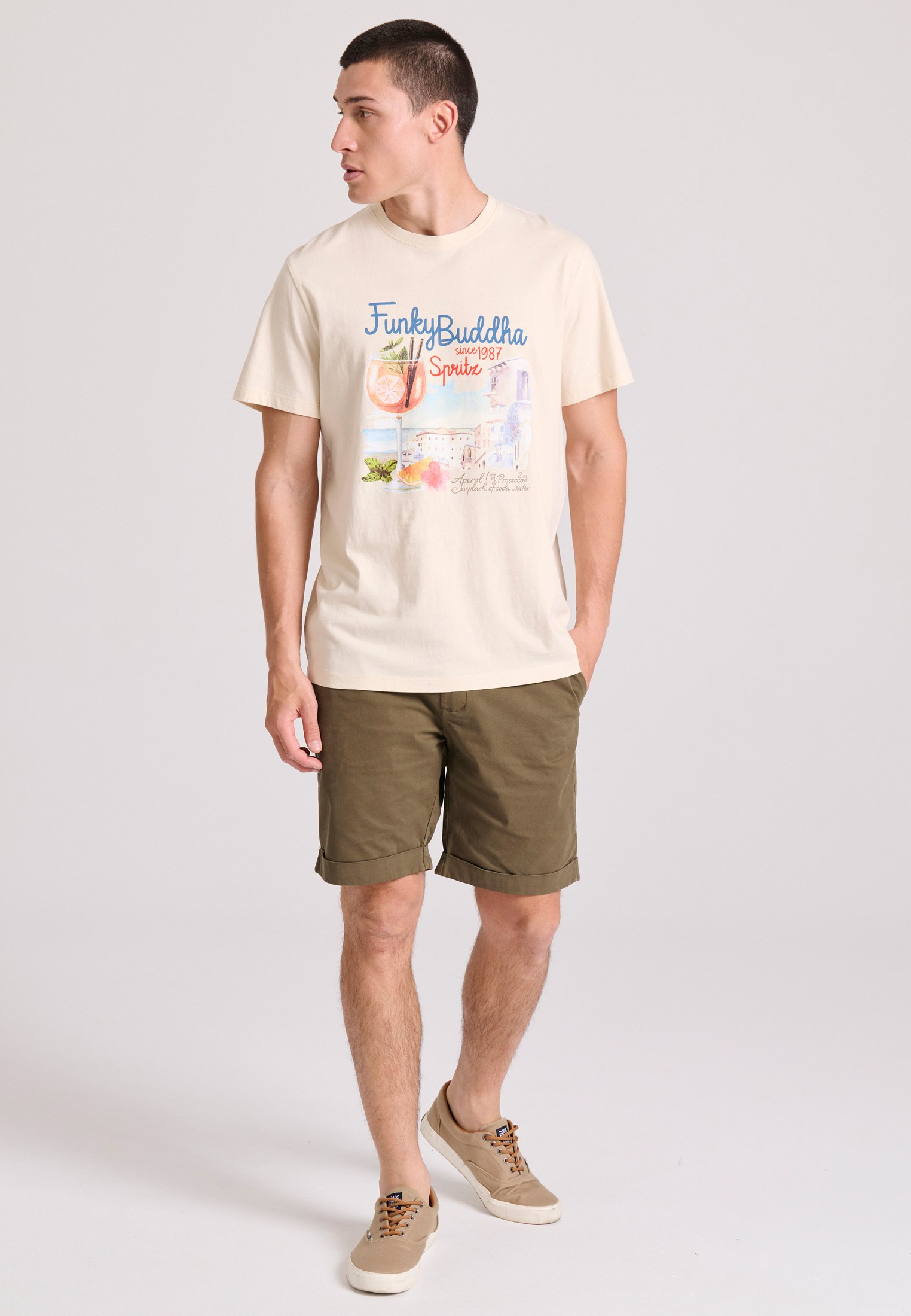 Men's Shirts Funky Buddha White