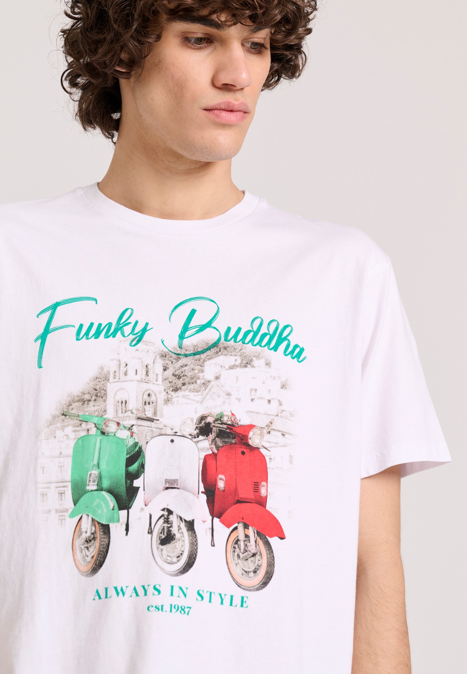 Men's Shirts Funky Buddha White
