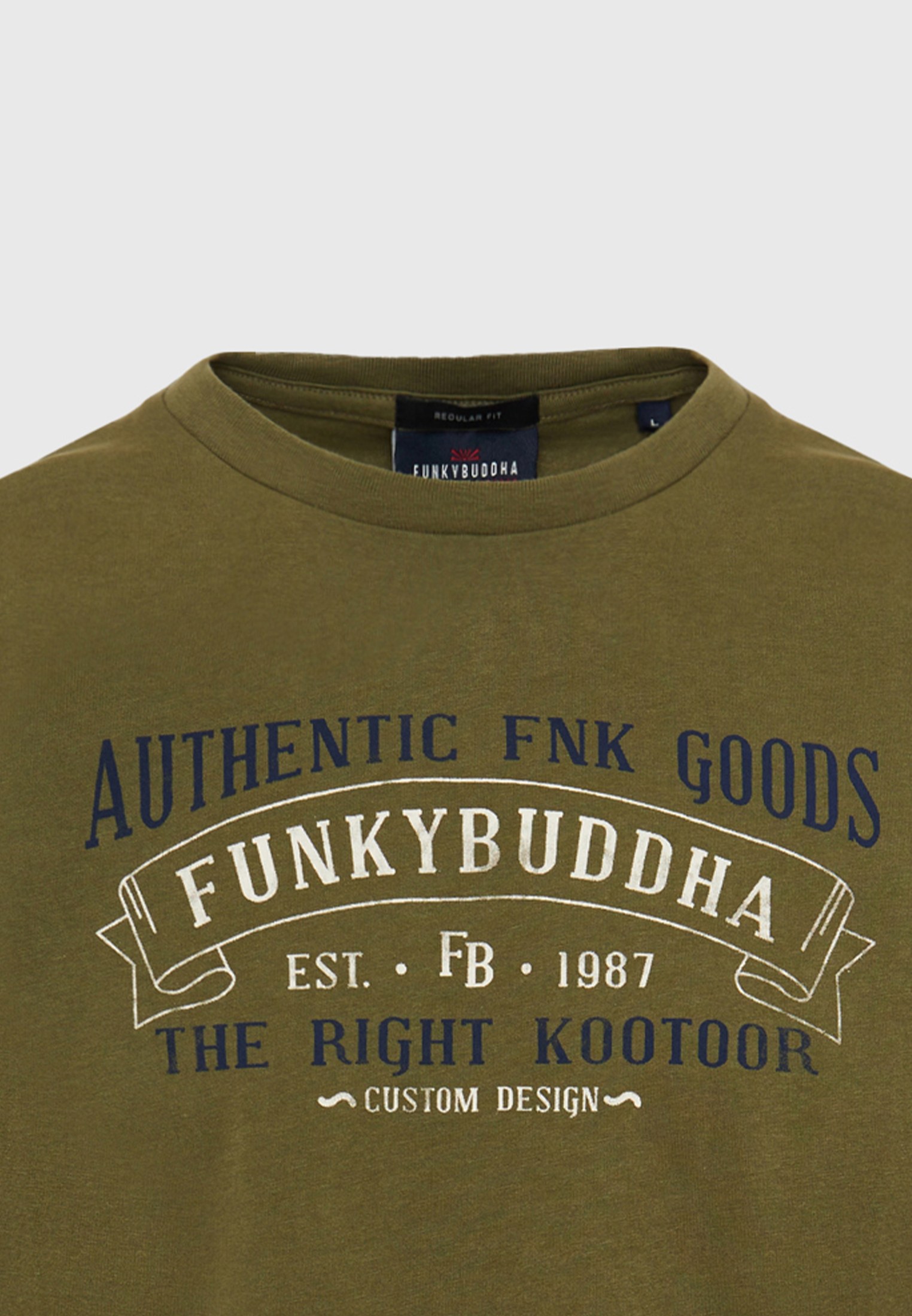 Men's Shirts Funky Buddha Khaki