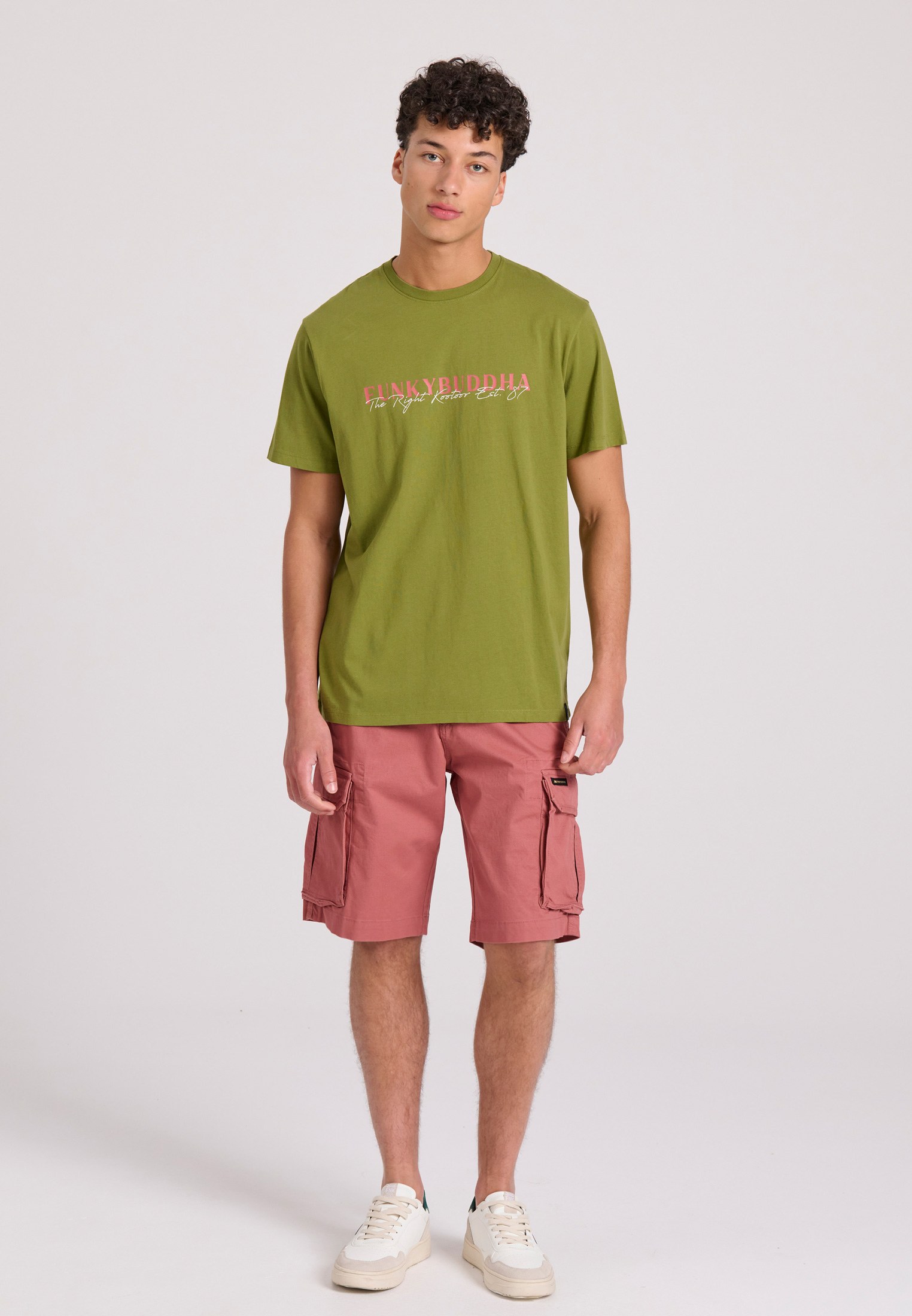 Men's Shirts Funky Buddha Green