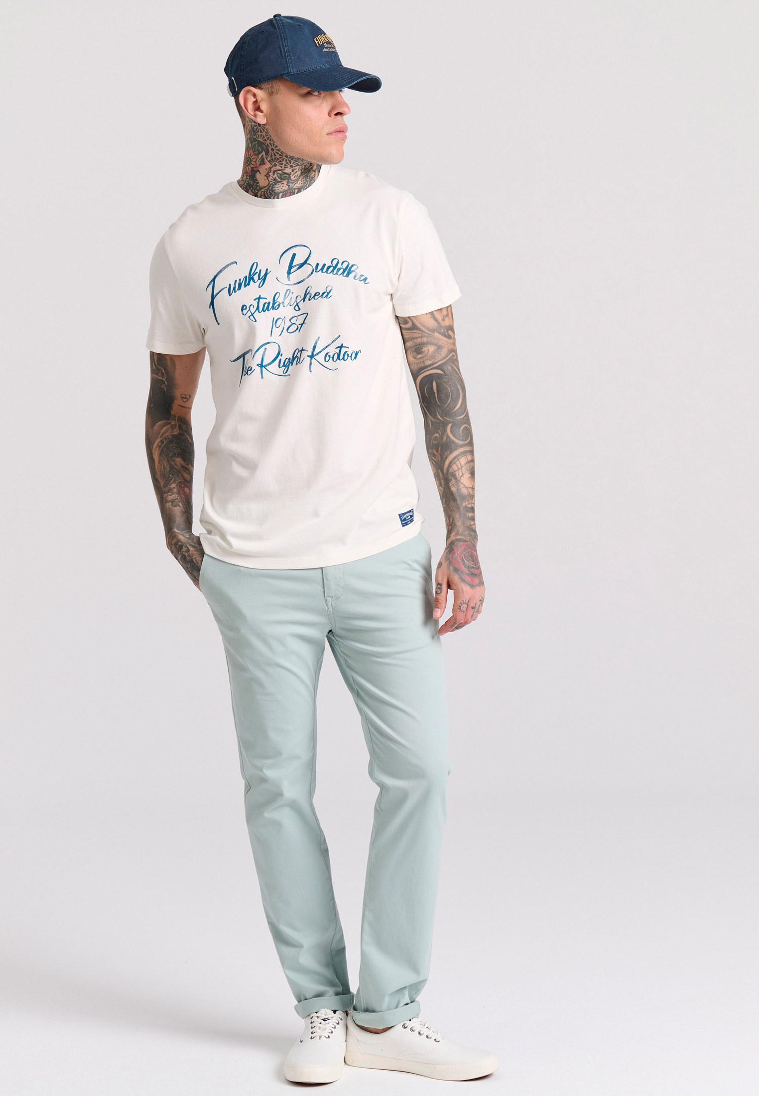 Men's Shirts Funky Buddha White