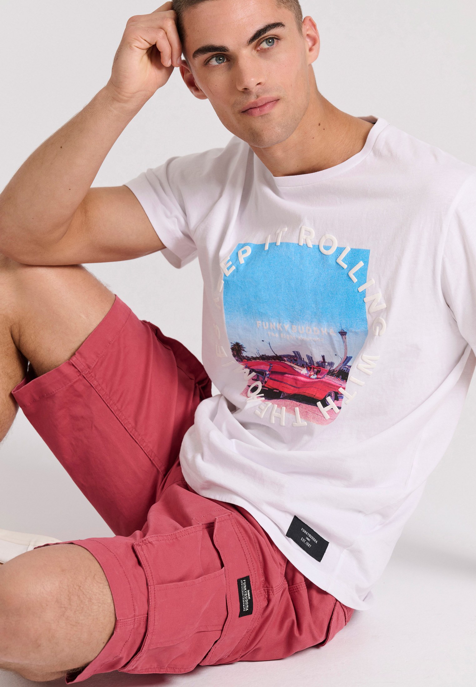 Men's Shirts Funky Buddha White