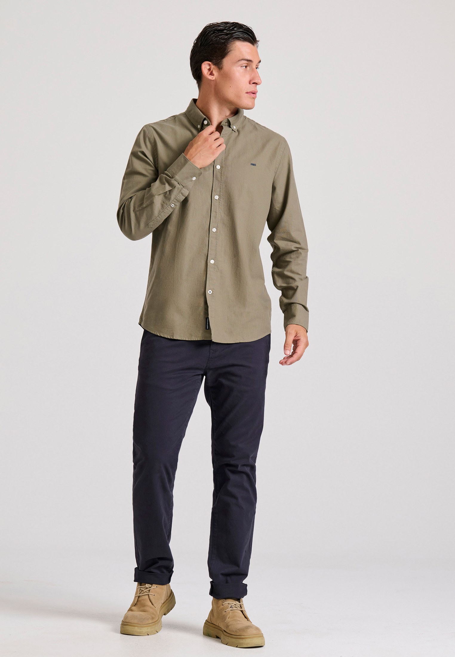 Men's Shirts Funky Buddha Khaki