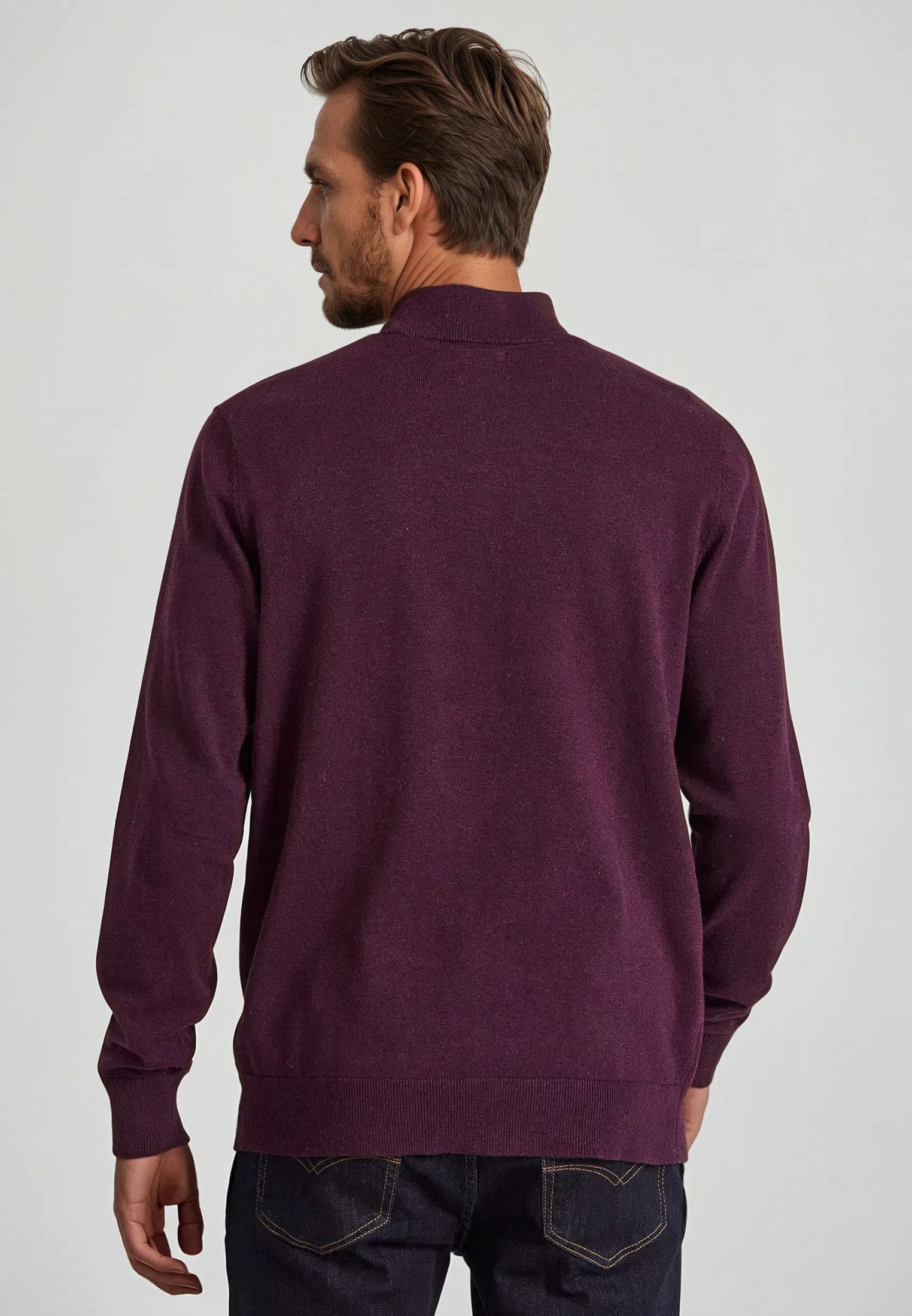 Ανδρικό half-zip πλεκτό πουλόβερ φωτογραφία