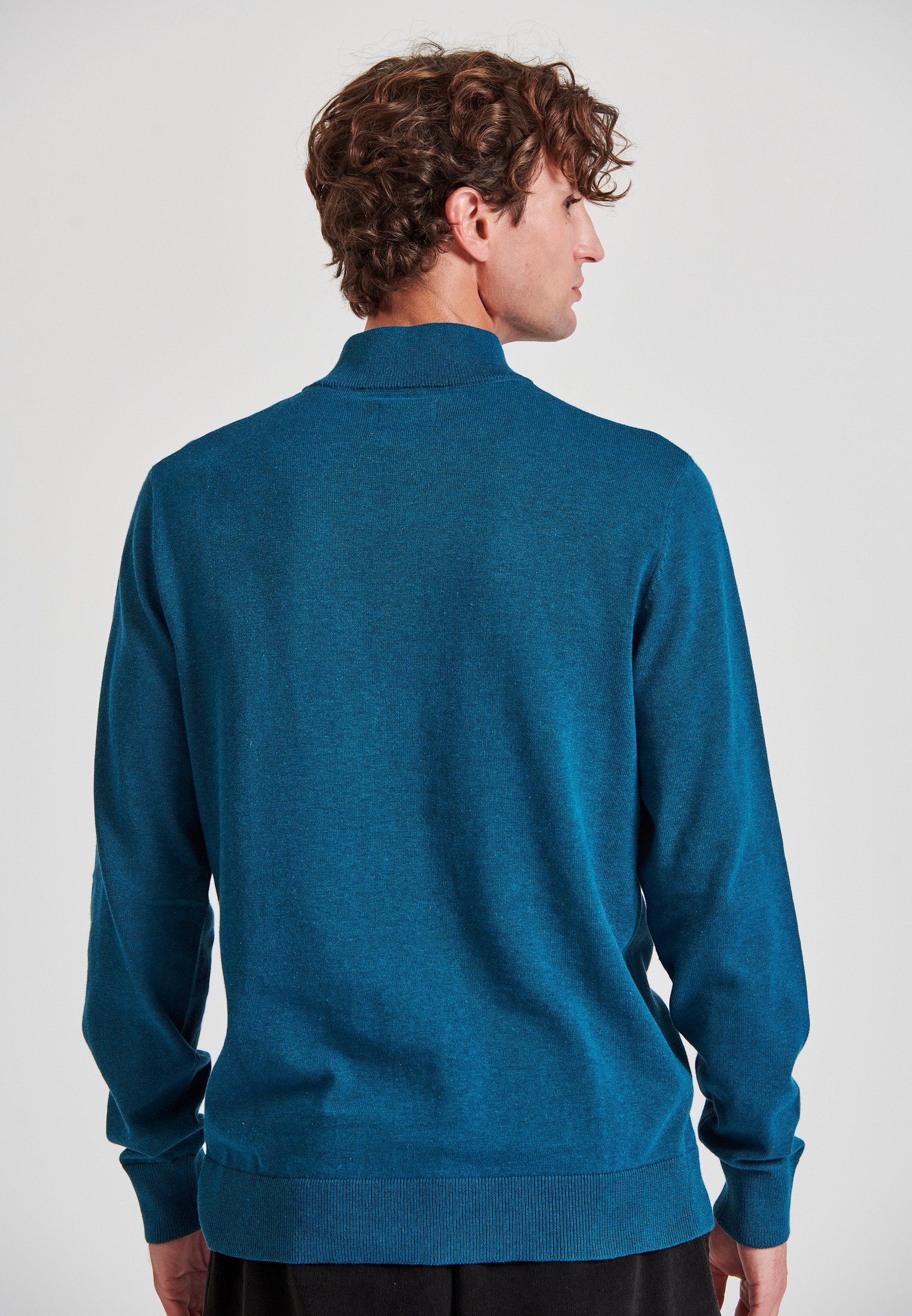 Ανδρικό half-zip πλεκτό πουλόβερ φωτογραφία