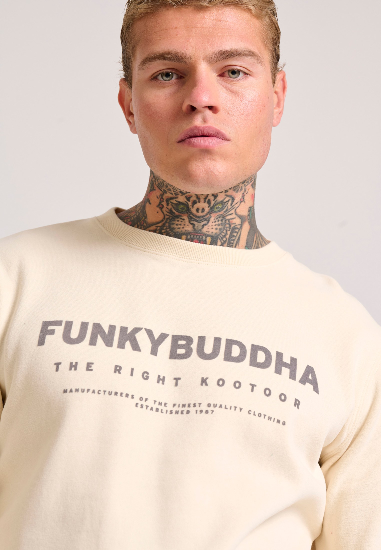 Men's Hoodies & Sweatshirts Funky Buddha White