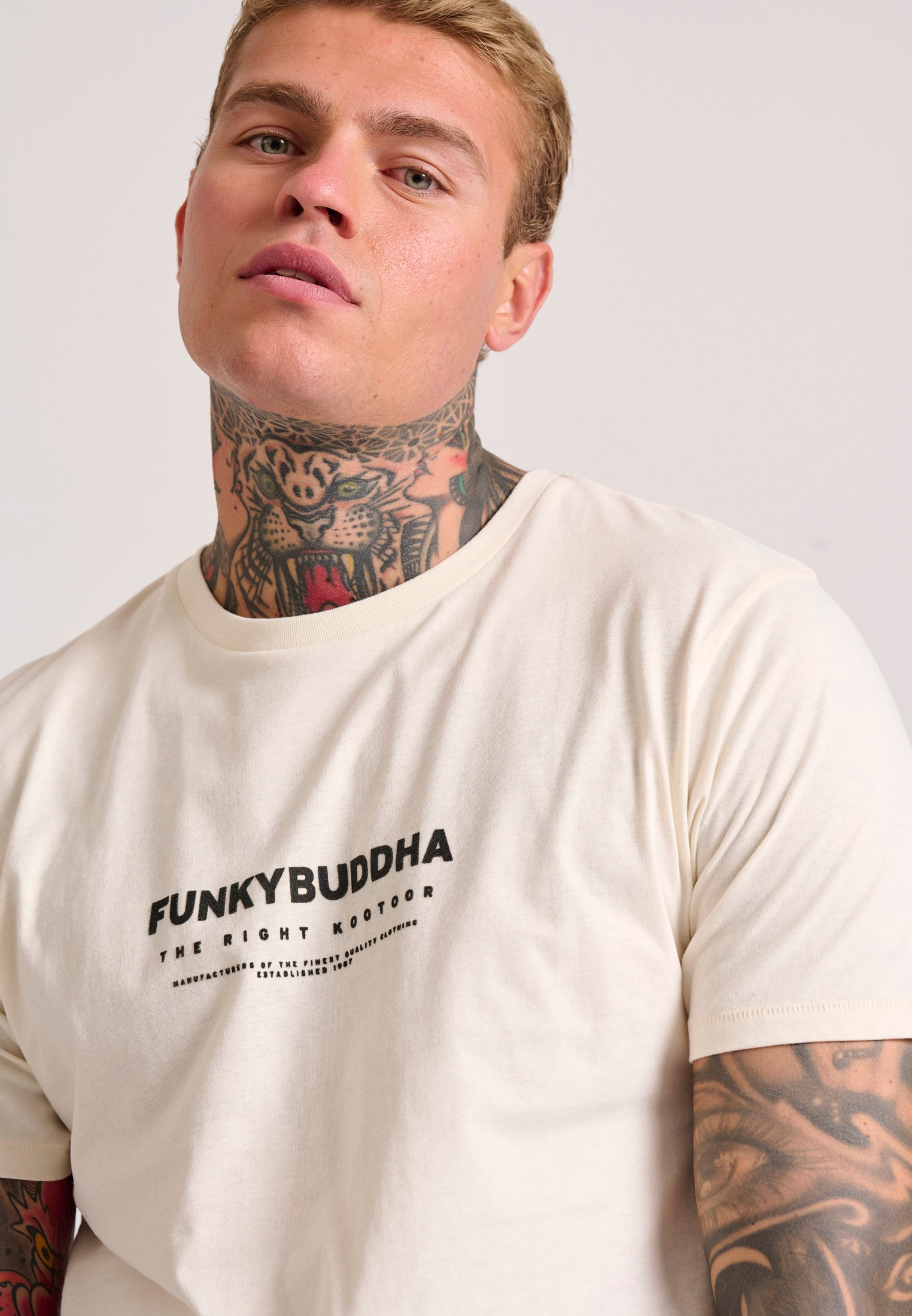 Men's Shirts Funky Buddha White