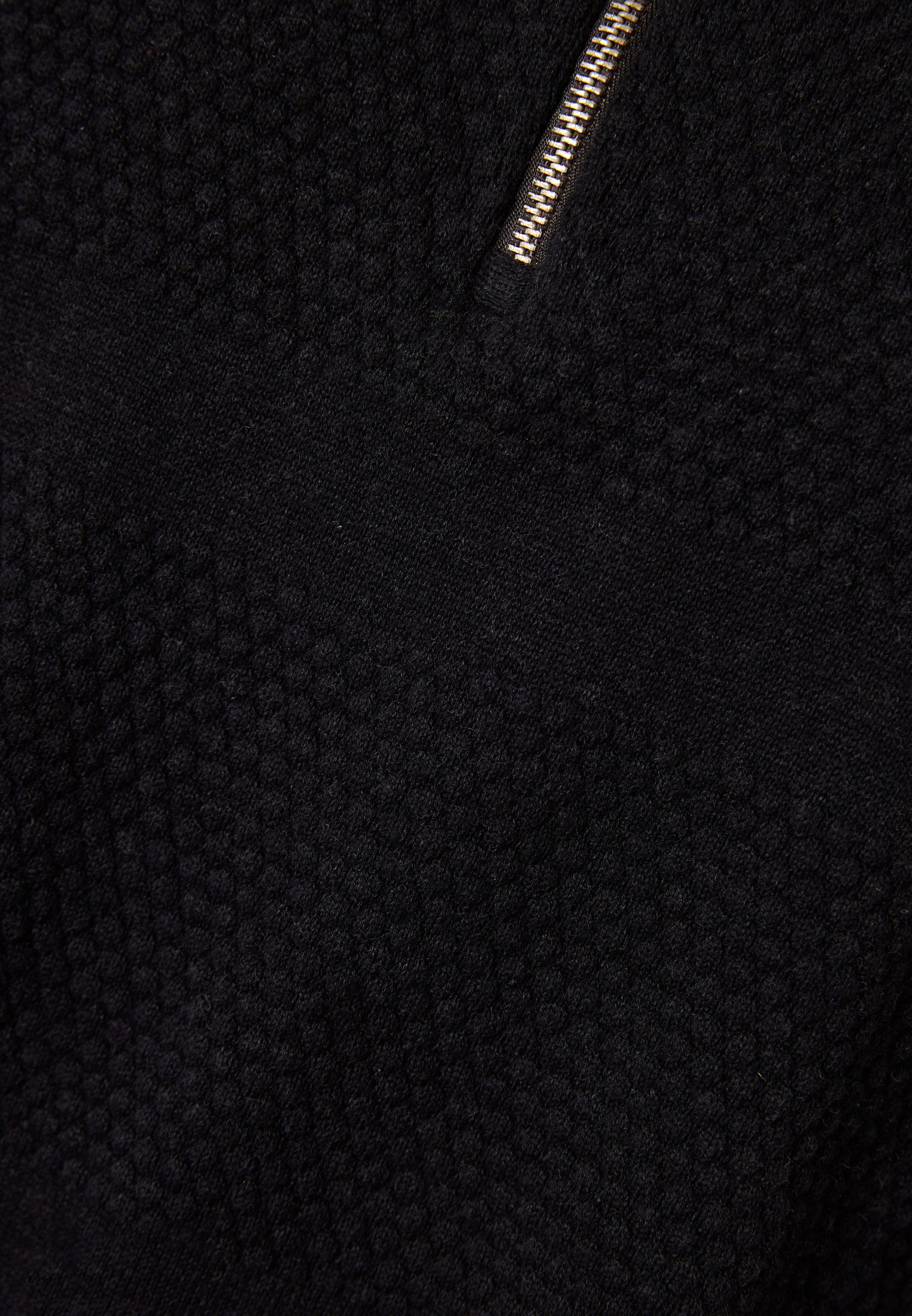 Half-zip πλεκτή μπλούζα με waffle weaving pattern φωτογραφία