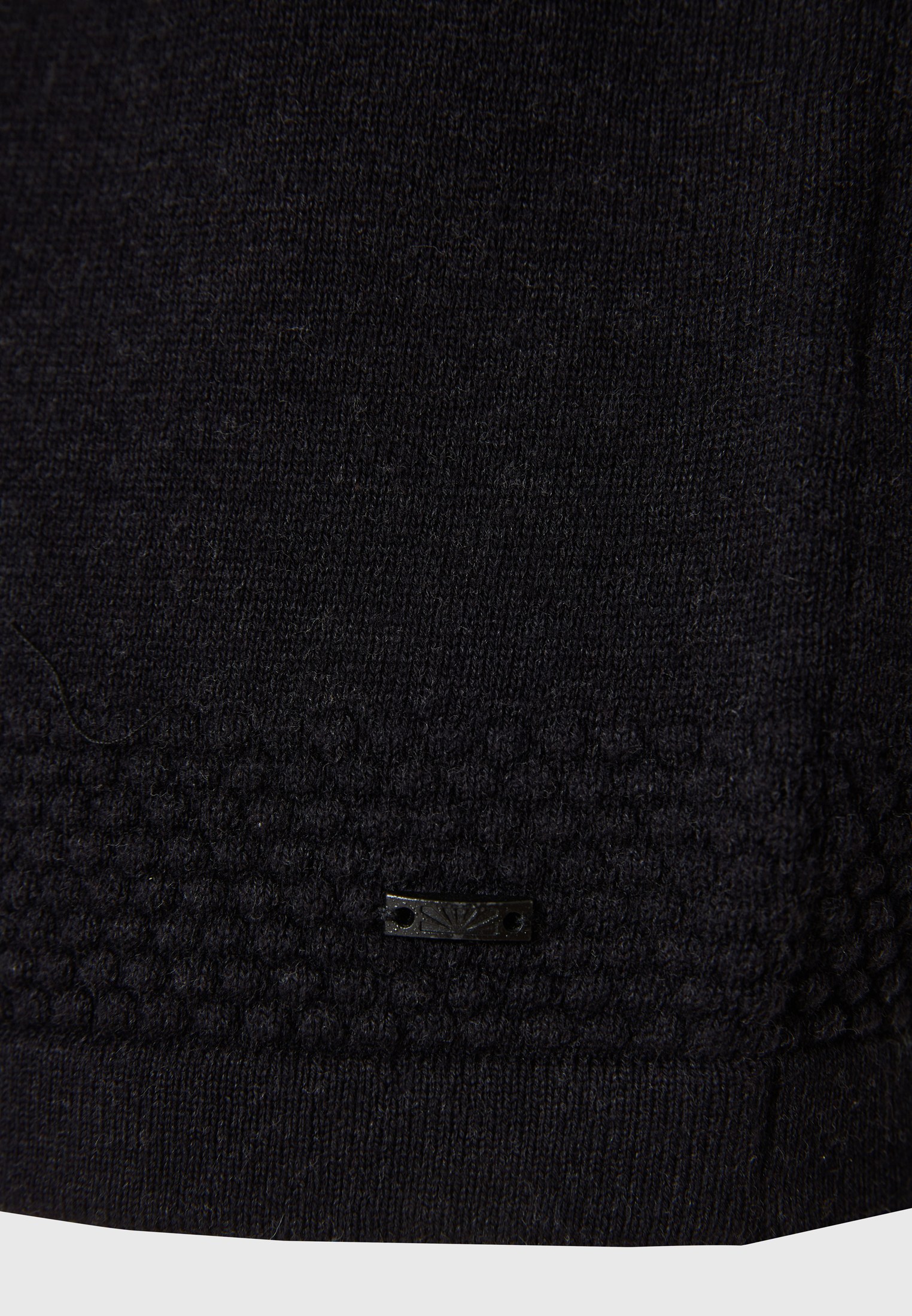 Half-zip πλεκτή μπλούζα με waffle weaving pattern φωτογραφία