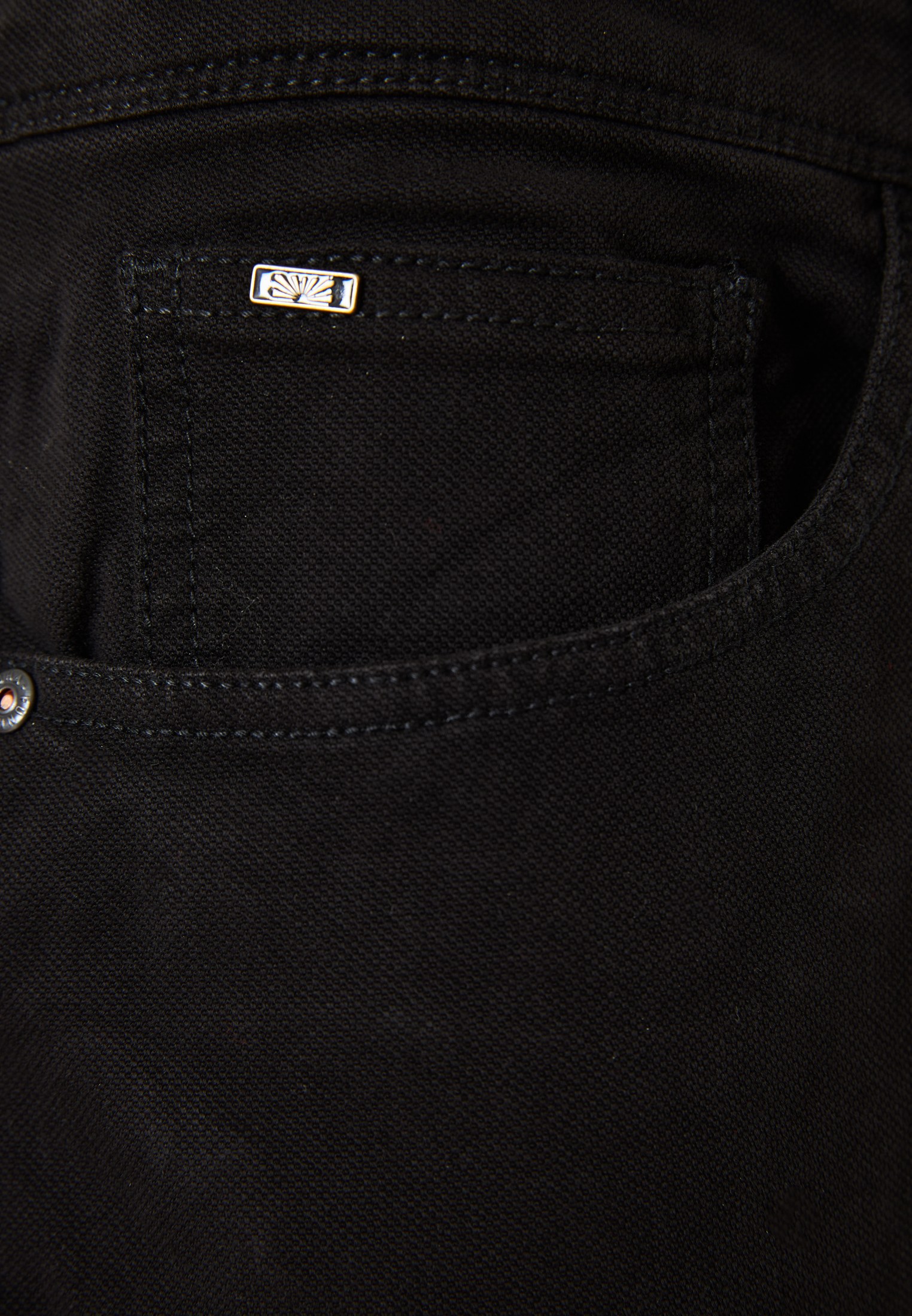 Loose tapered fit casual παντελόνι σε ζακάρ ύφανση φωτογραφία