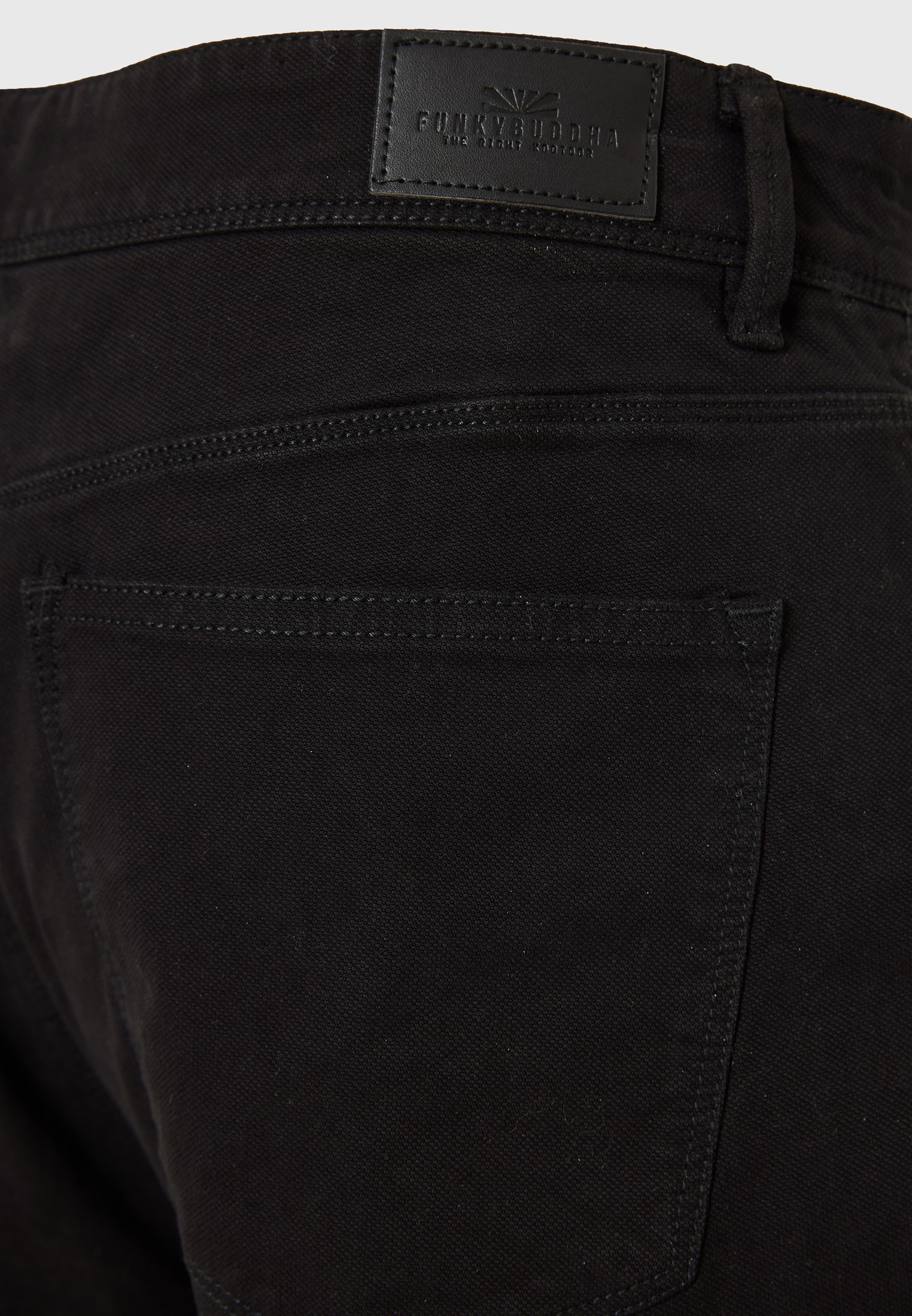 Loose tapered fit casual παντελόνι σε ζακάρ ύφανση φωτογραφία