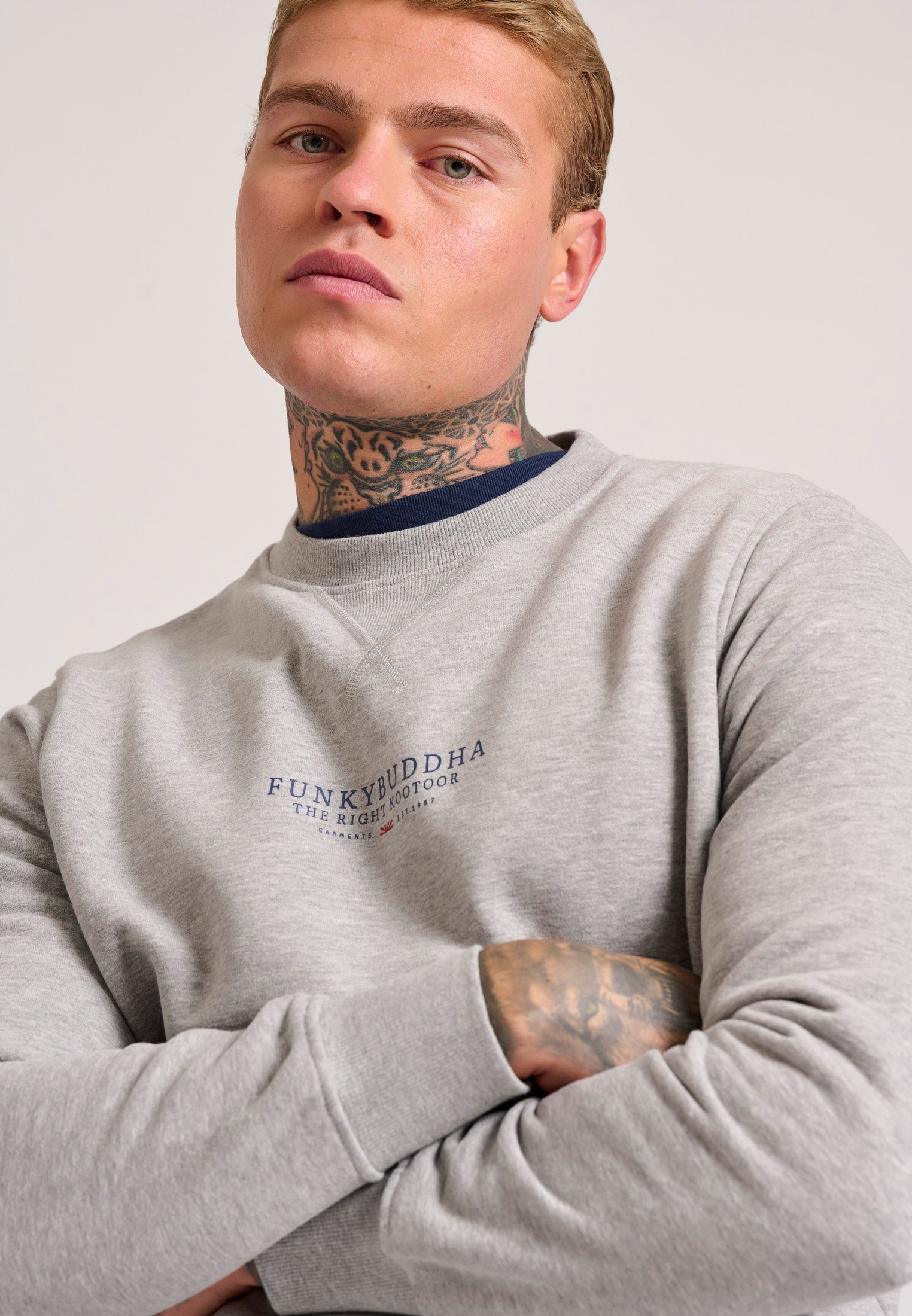 Men's Hoodies & Sweatshirts Funky Buddha Gray