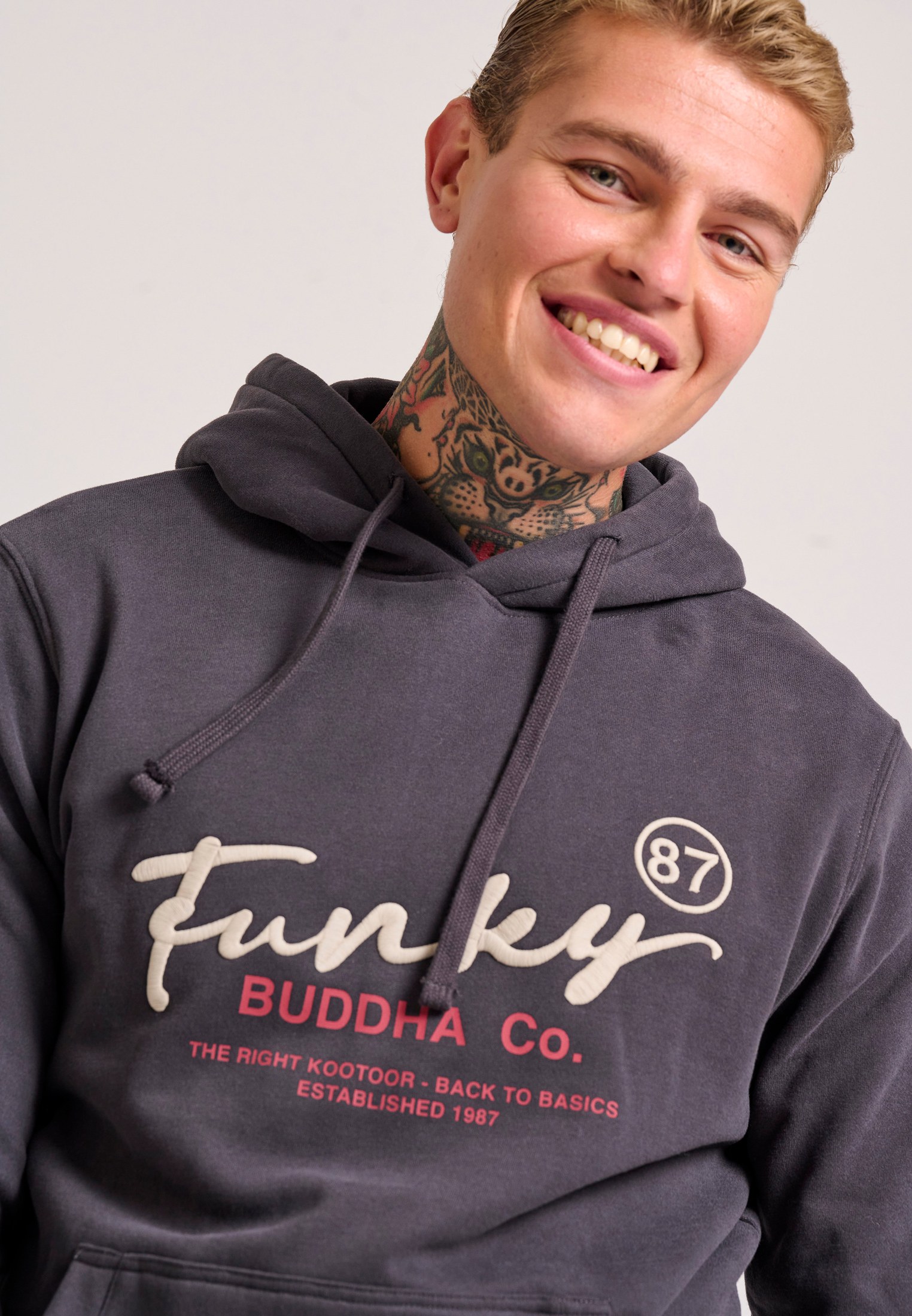 Men's Hoodies & Sweatshirts Funky Buddha Gray