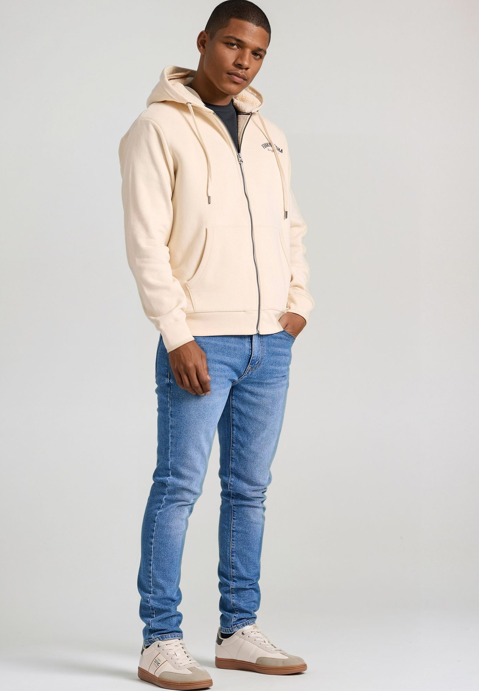 Relaxed fit ζακέτα φούτερ με εσωτερική επένδυση φωτογραφία