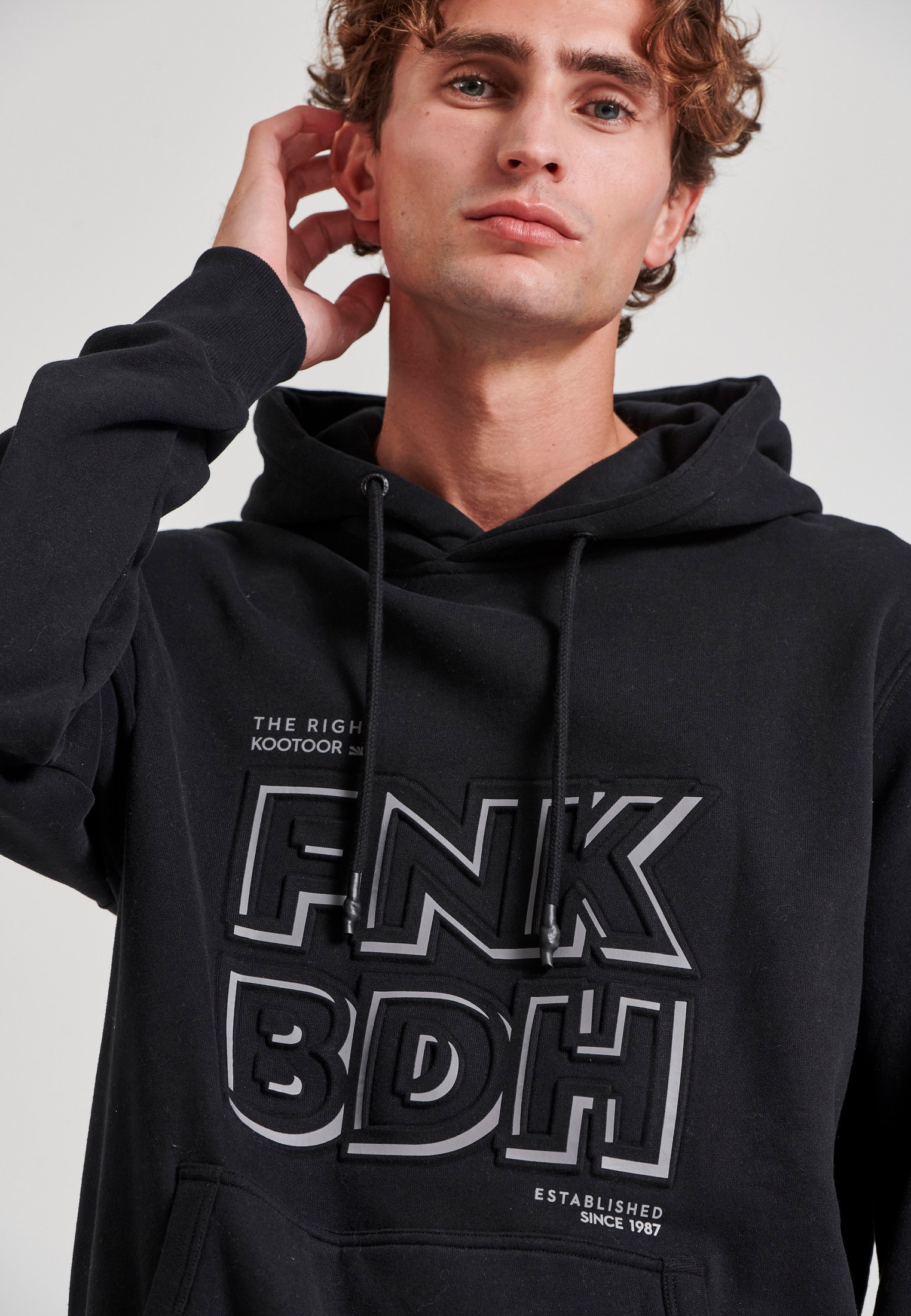 Relaxed fit φούτερ με embossed τύπωμα στο στήθος φωτογραφία