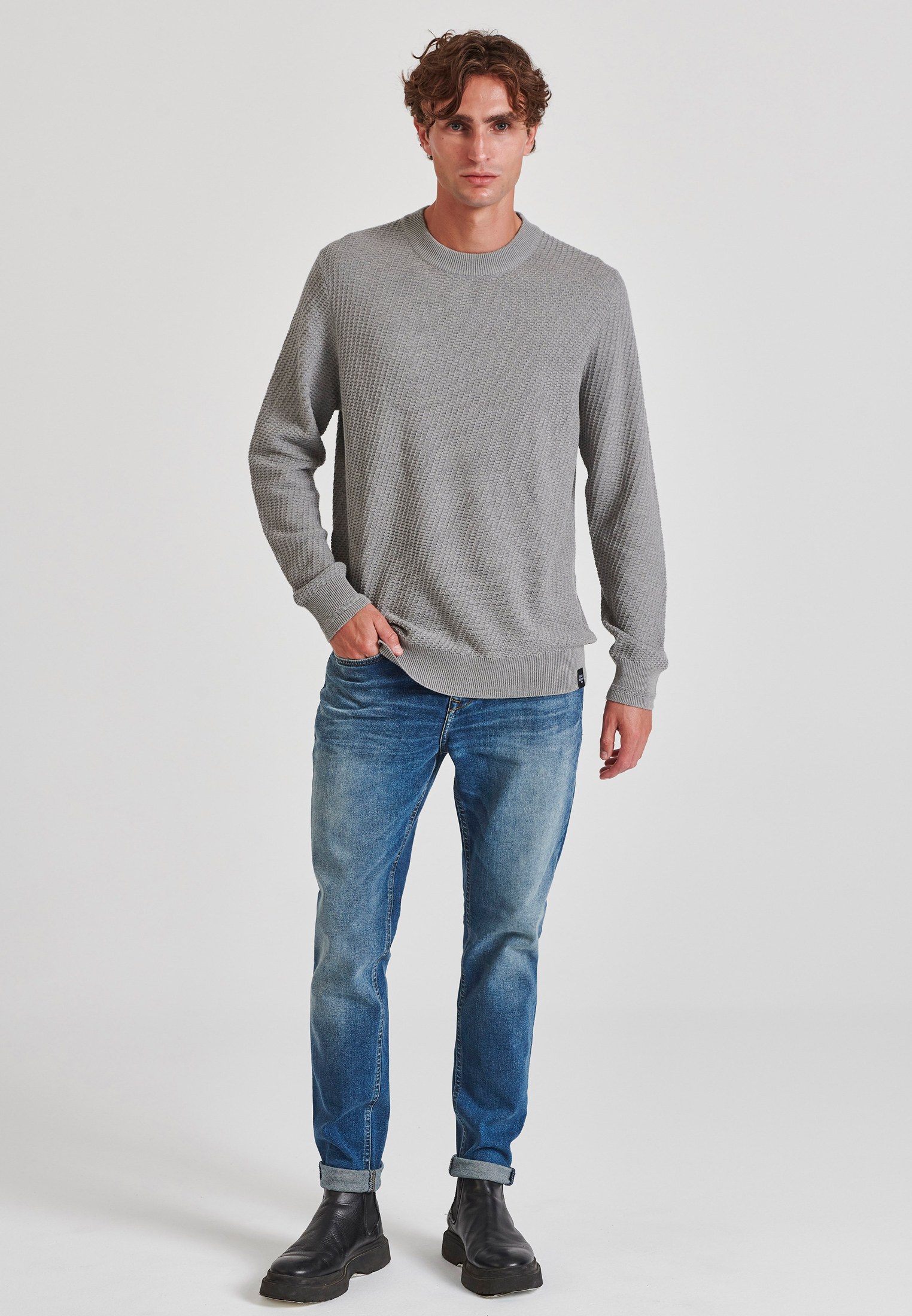 Men's Knitwear Funky Buddha Gray
