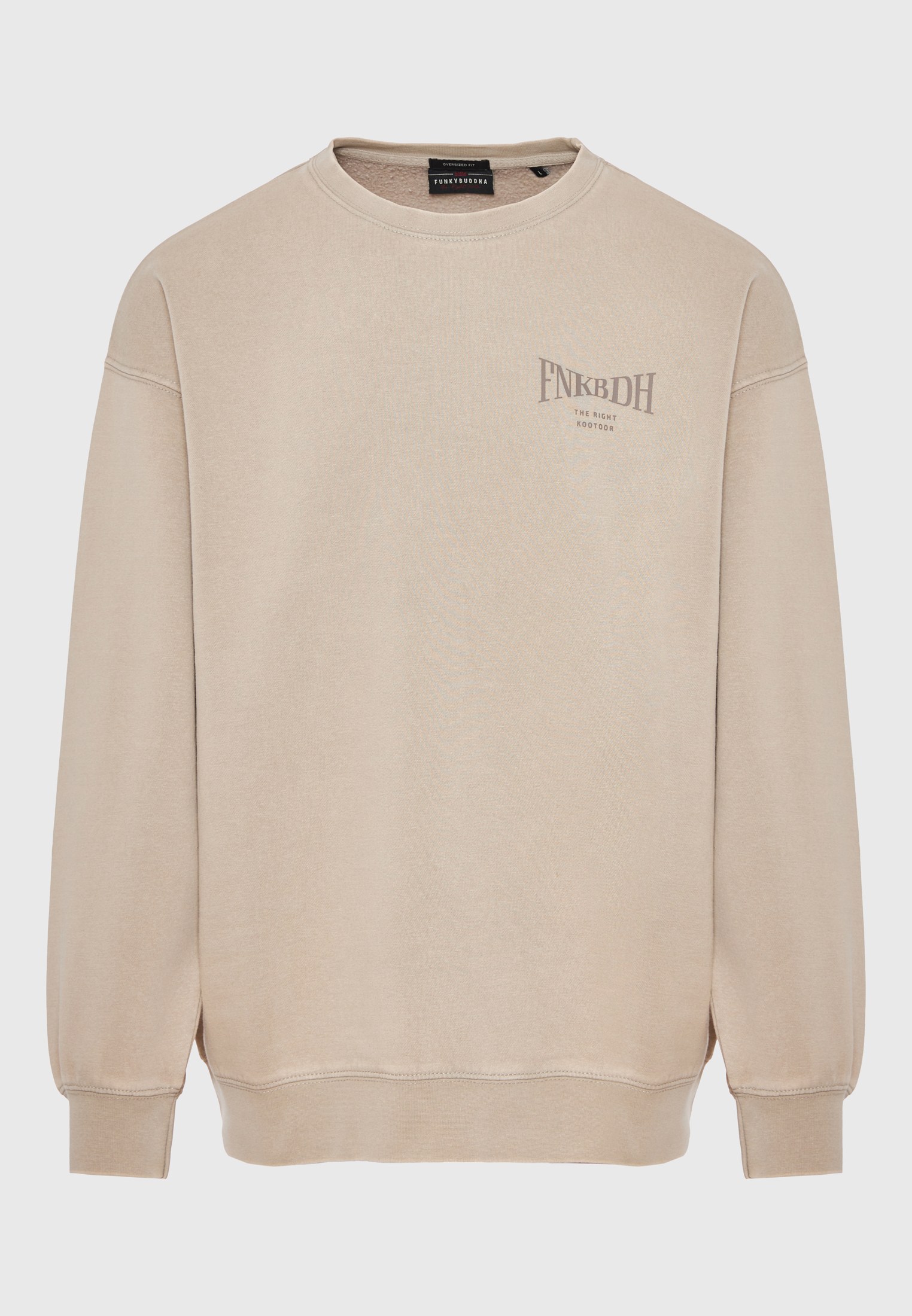 Oversized garment dyed φούτερ με τύπωμα στην πλάτη φωτογραφία