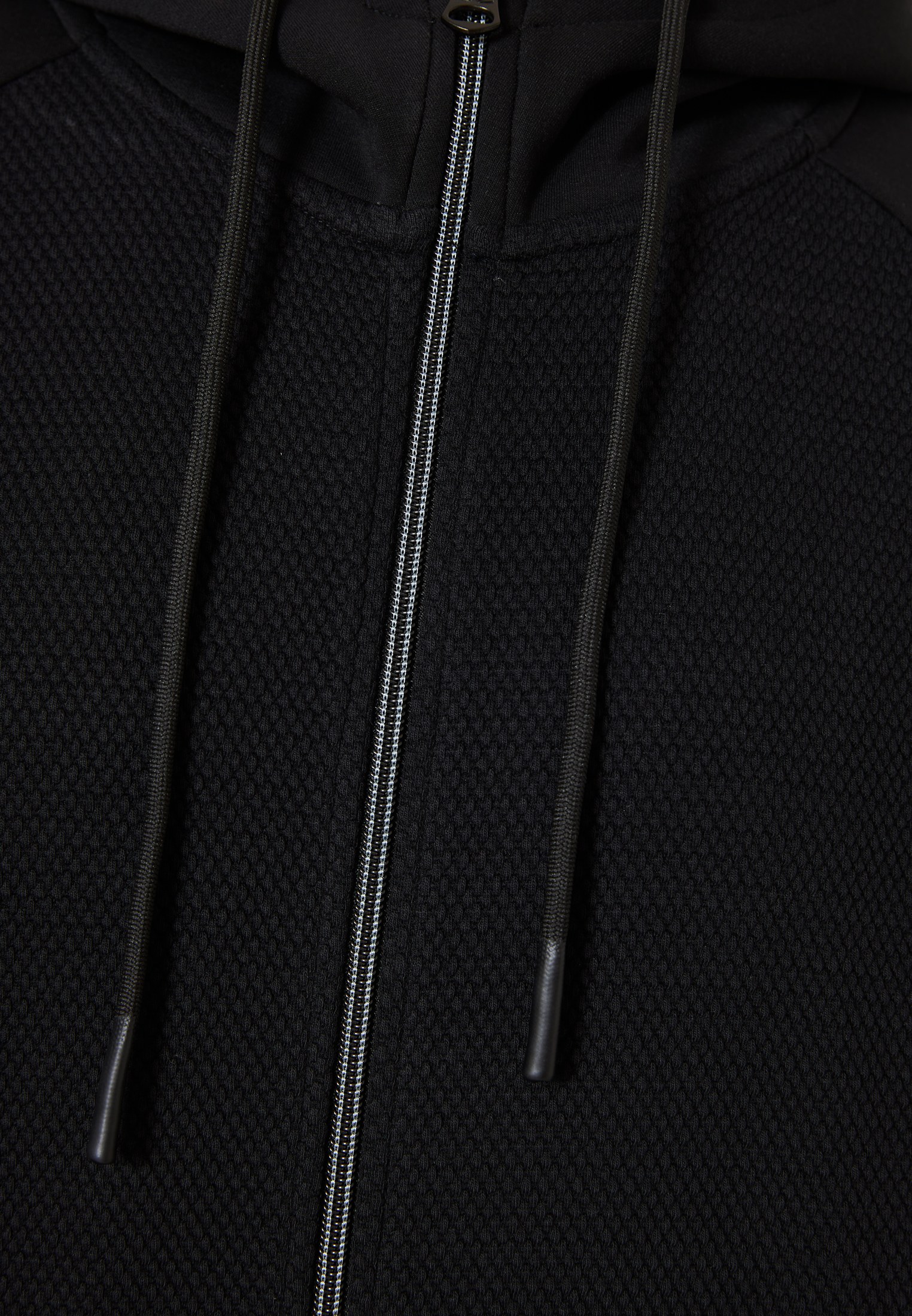 Ανδρική ζακέτα φούτερ με wafle weaving φωτογραφία