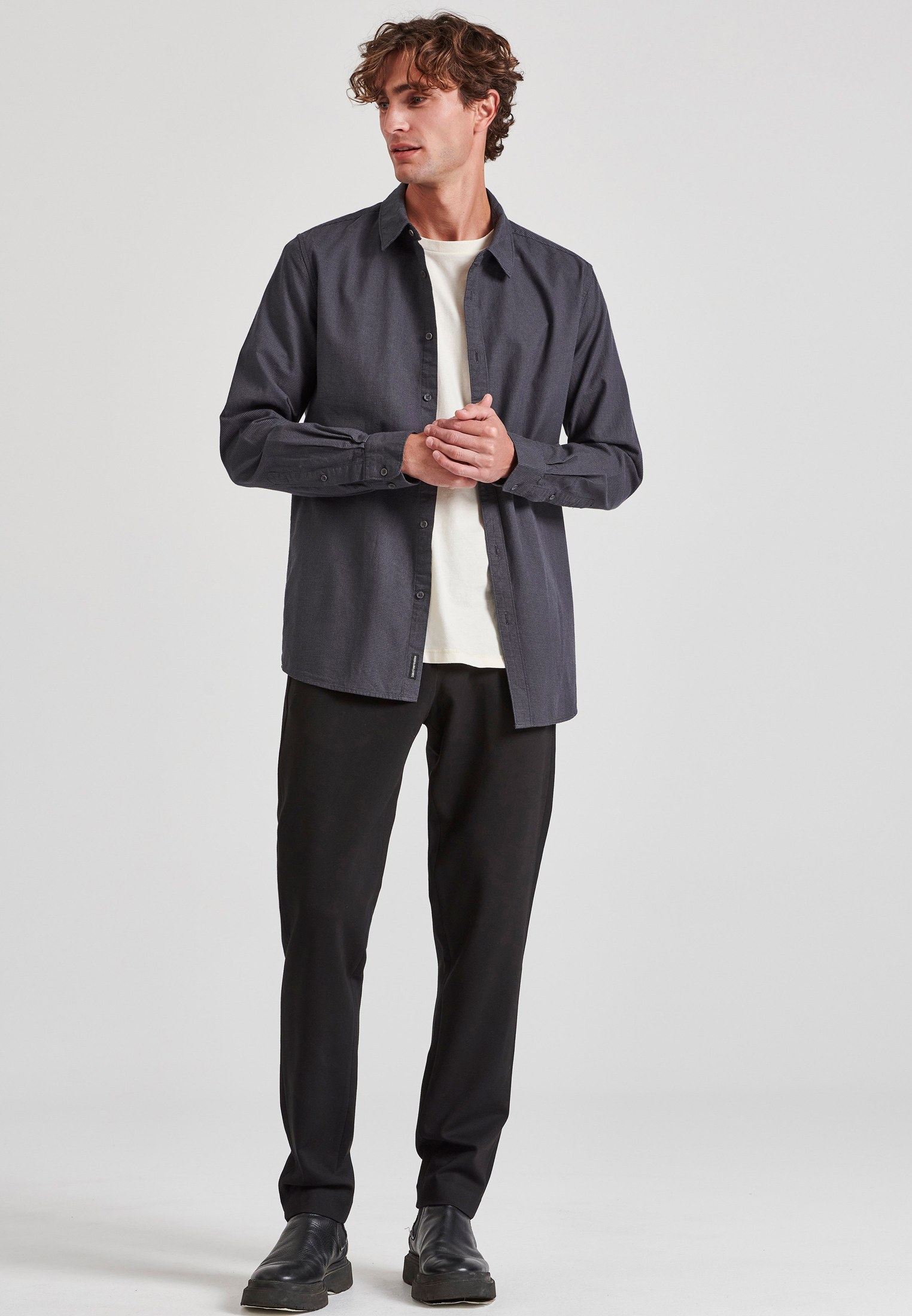 Men's Shirts Funky Buddha Gray