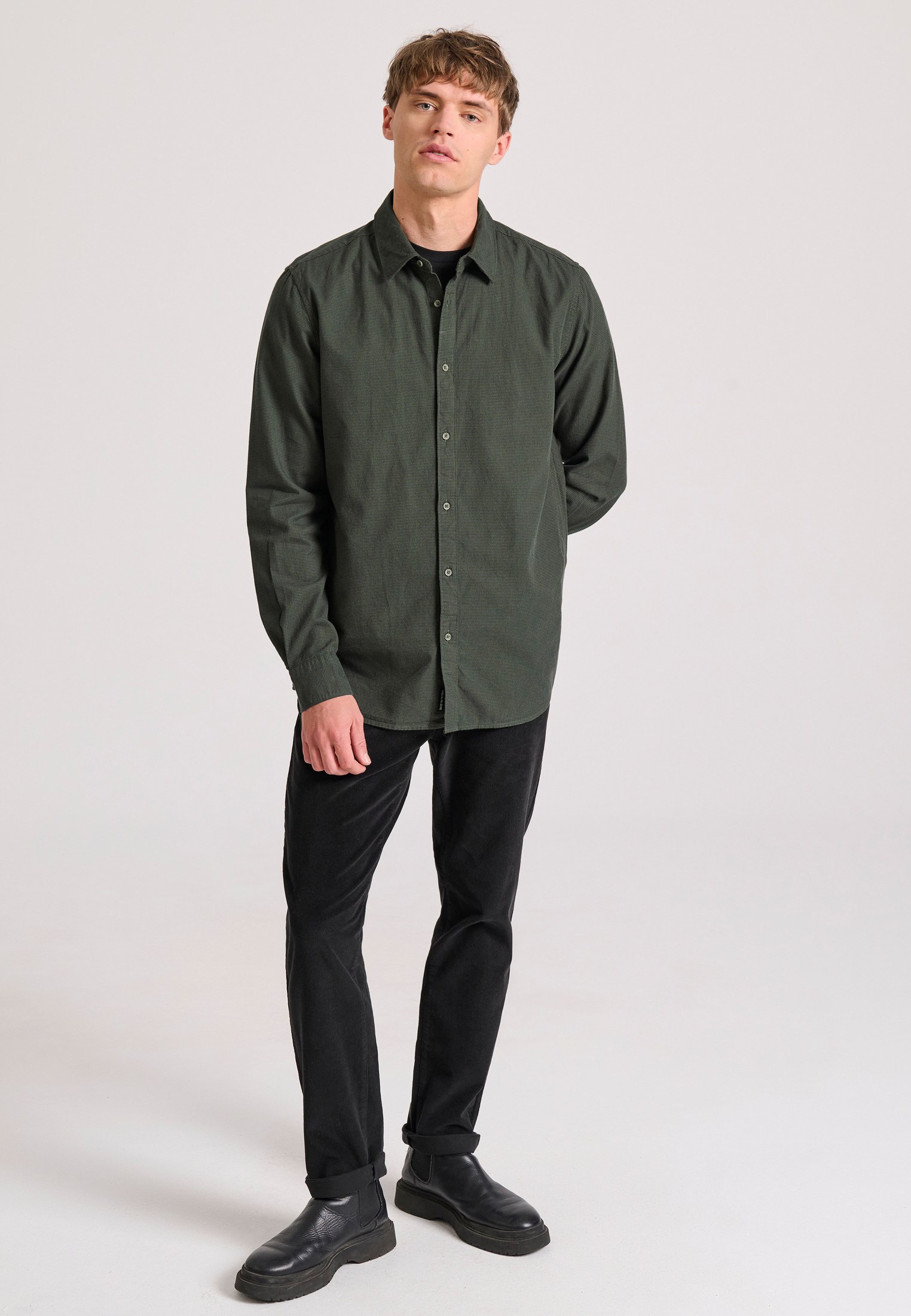 Men's Shirts Funky Buddha Green