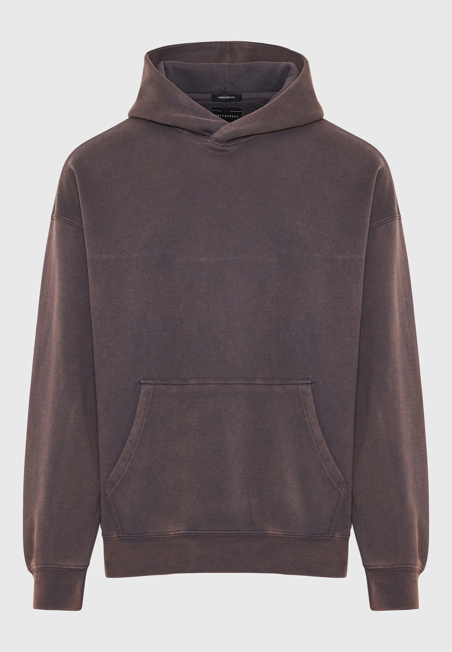 Oversized garment dyed φούτερ με κουκούλα φωτογραφία