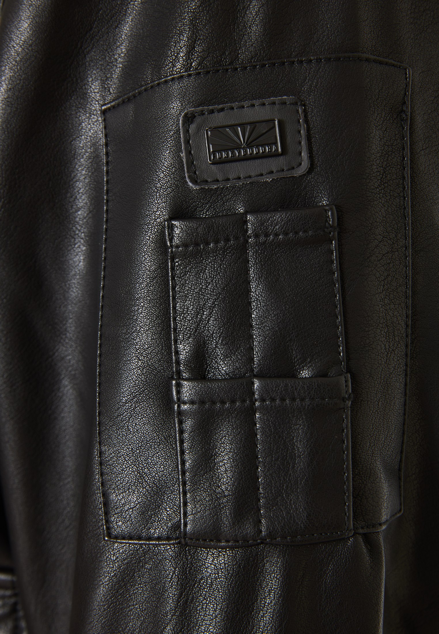 Bomber jacket από οικολογικό δέρμα (PU) φωτογραφία