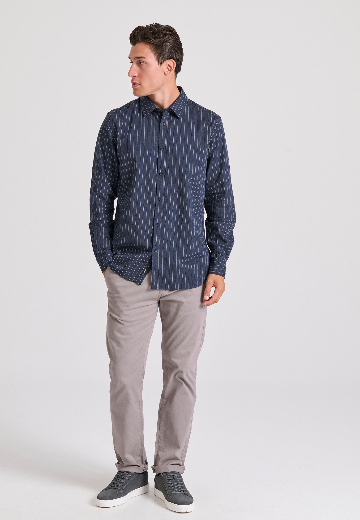 Men's Shirts Funky Buddha Navy