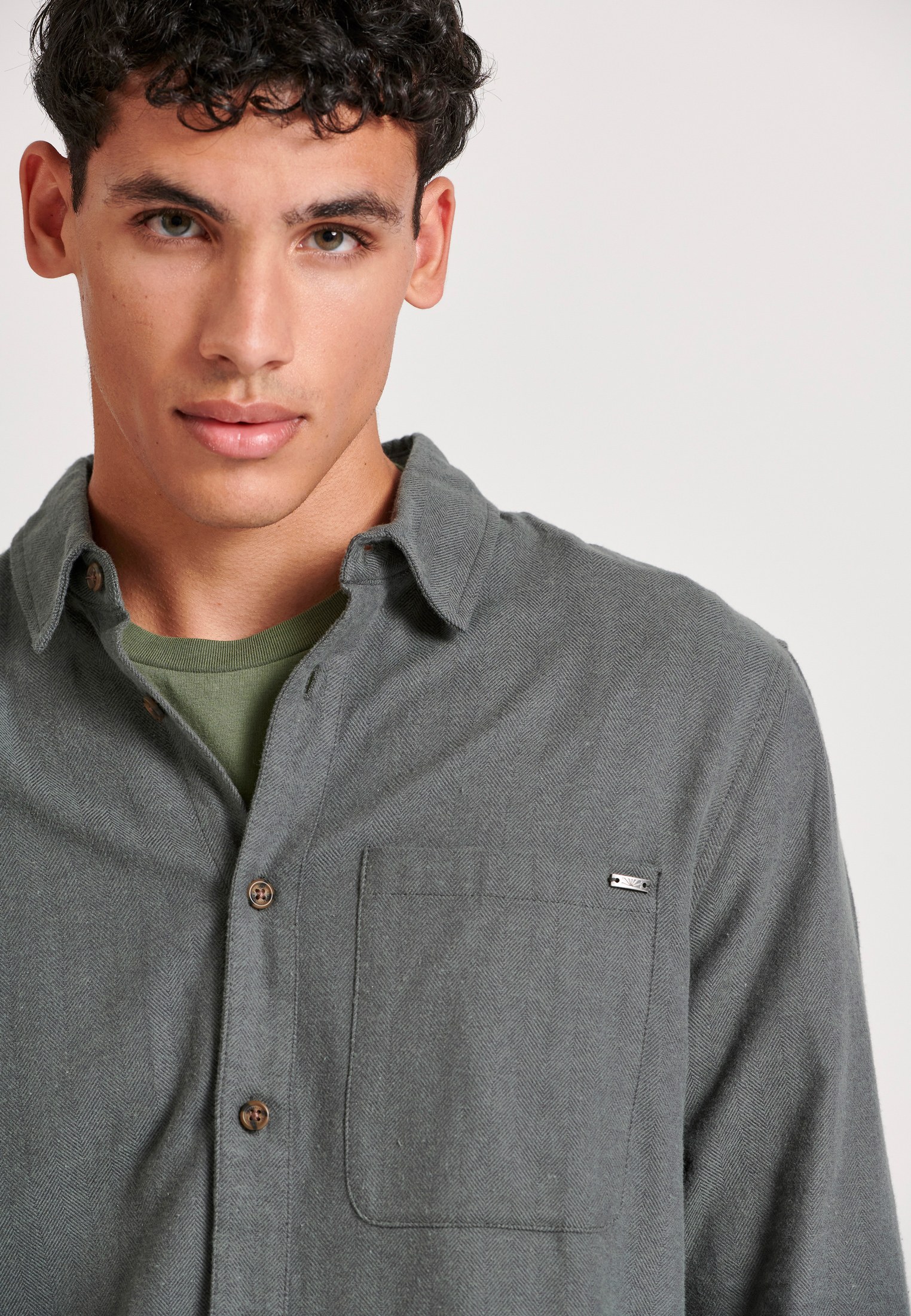 Men's Shirts Funky Buddha Green