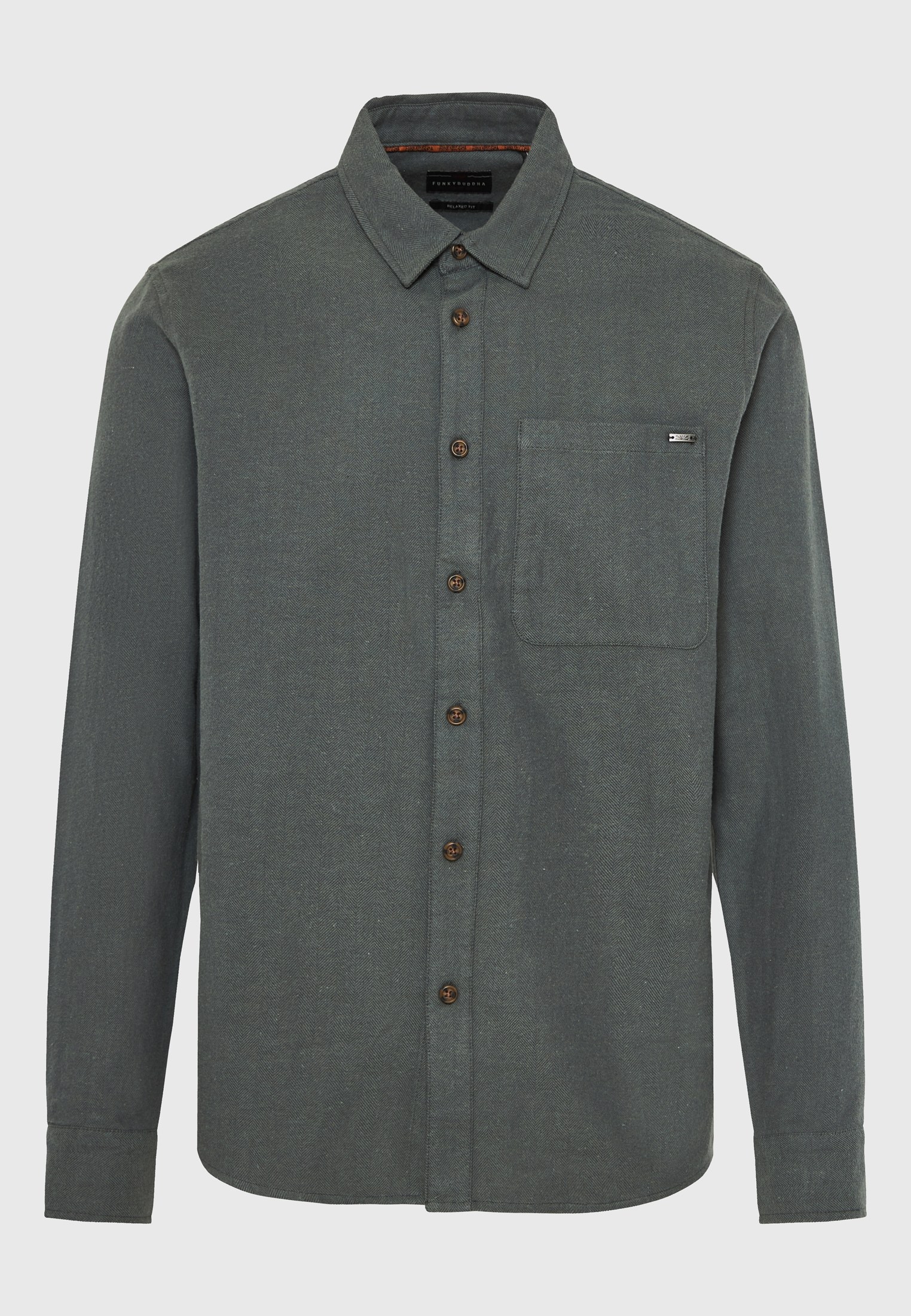 Men's Shirts Funky Buddha Green