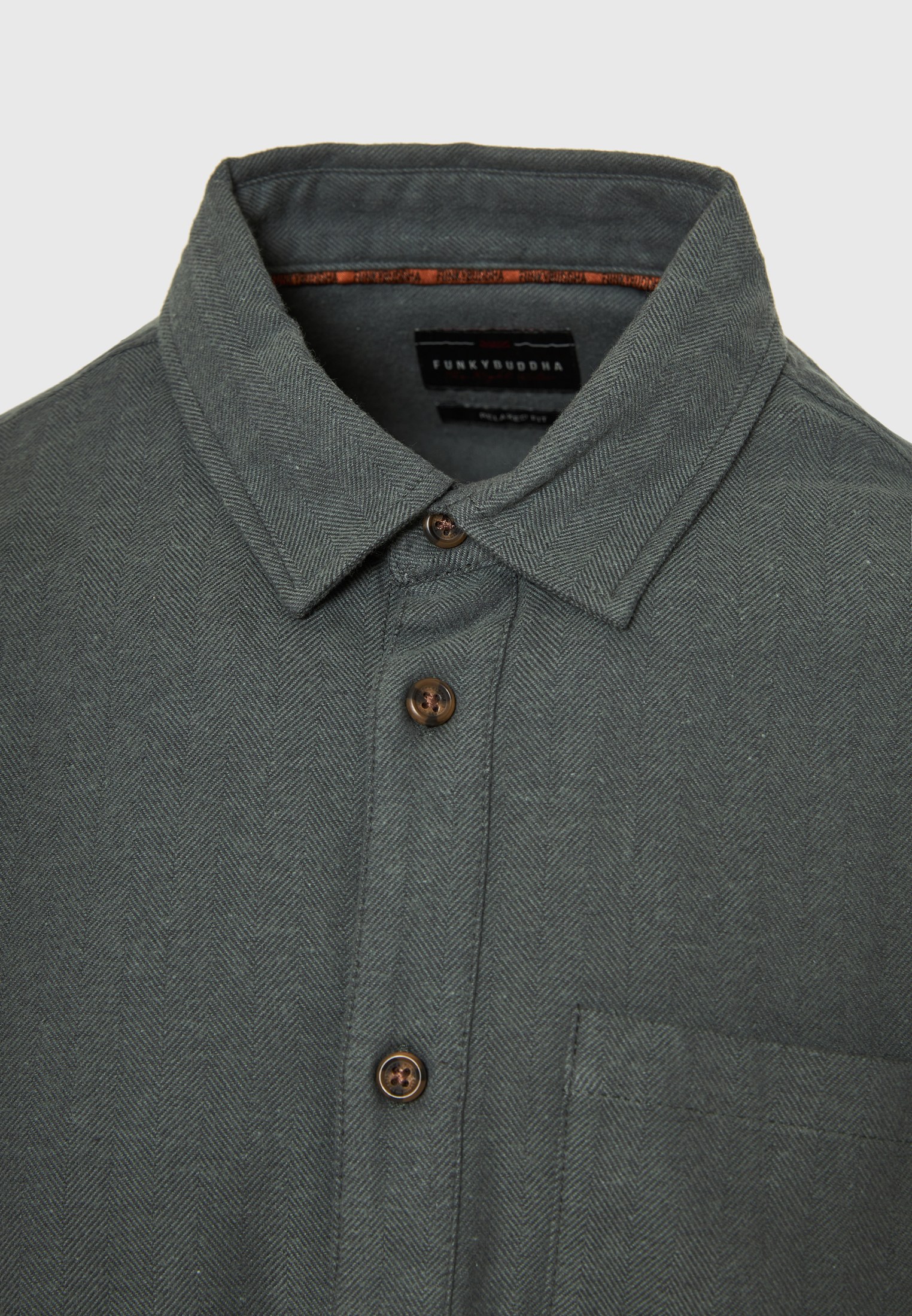 Men's Shirts Funky Buddha Green