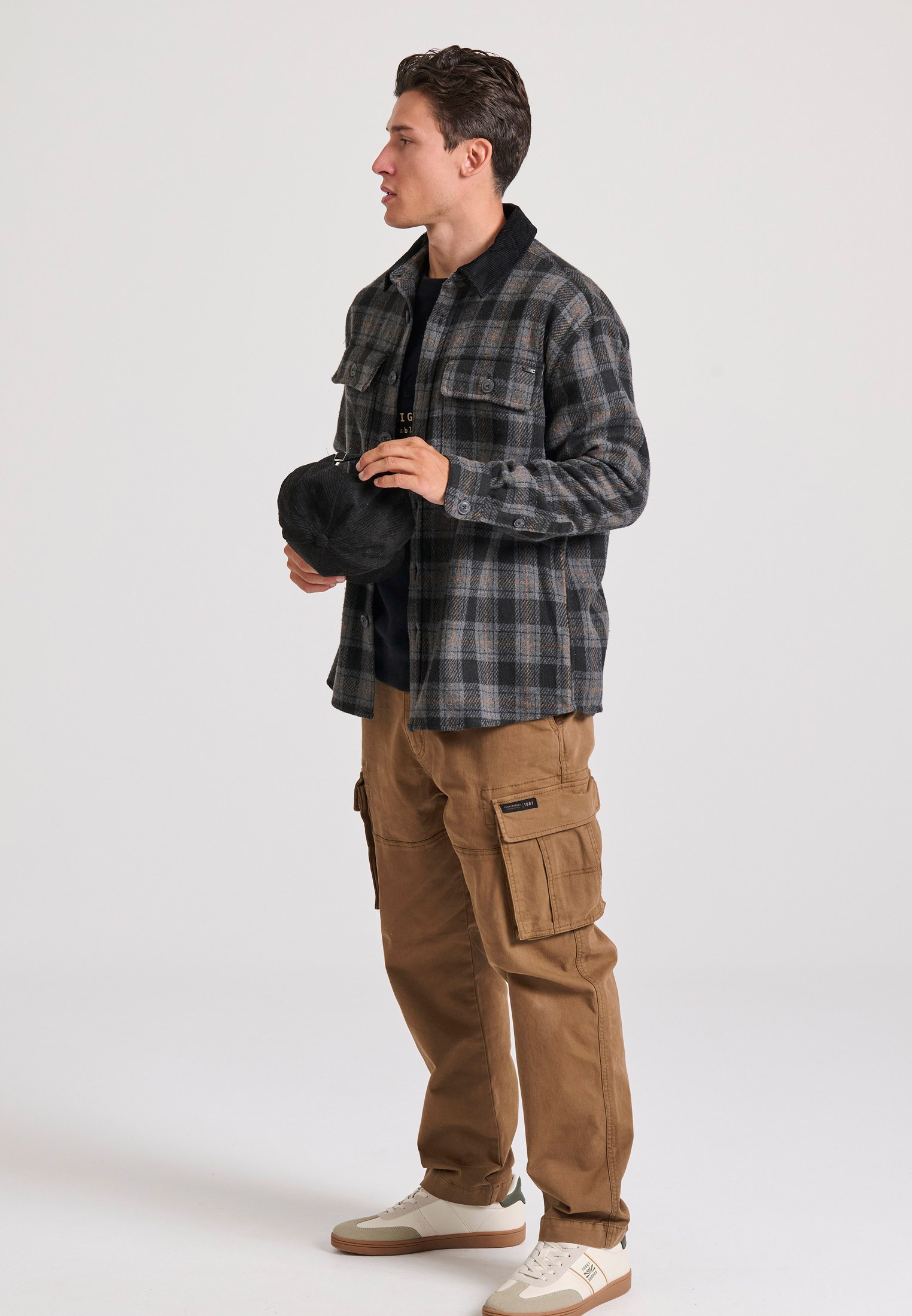Overshirt flannel καρό πουκάμισο φωτογραφία