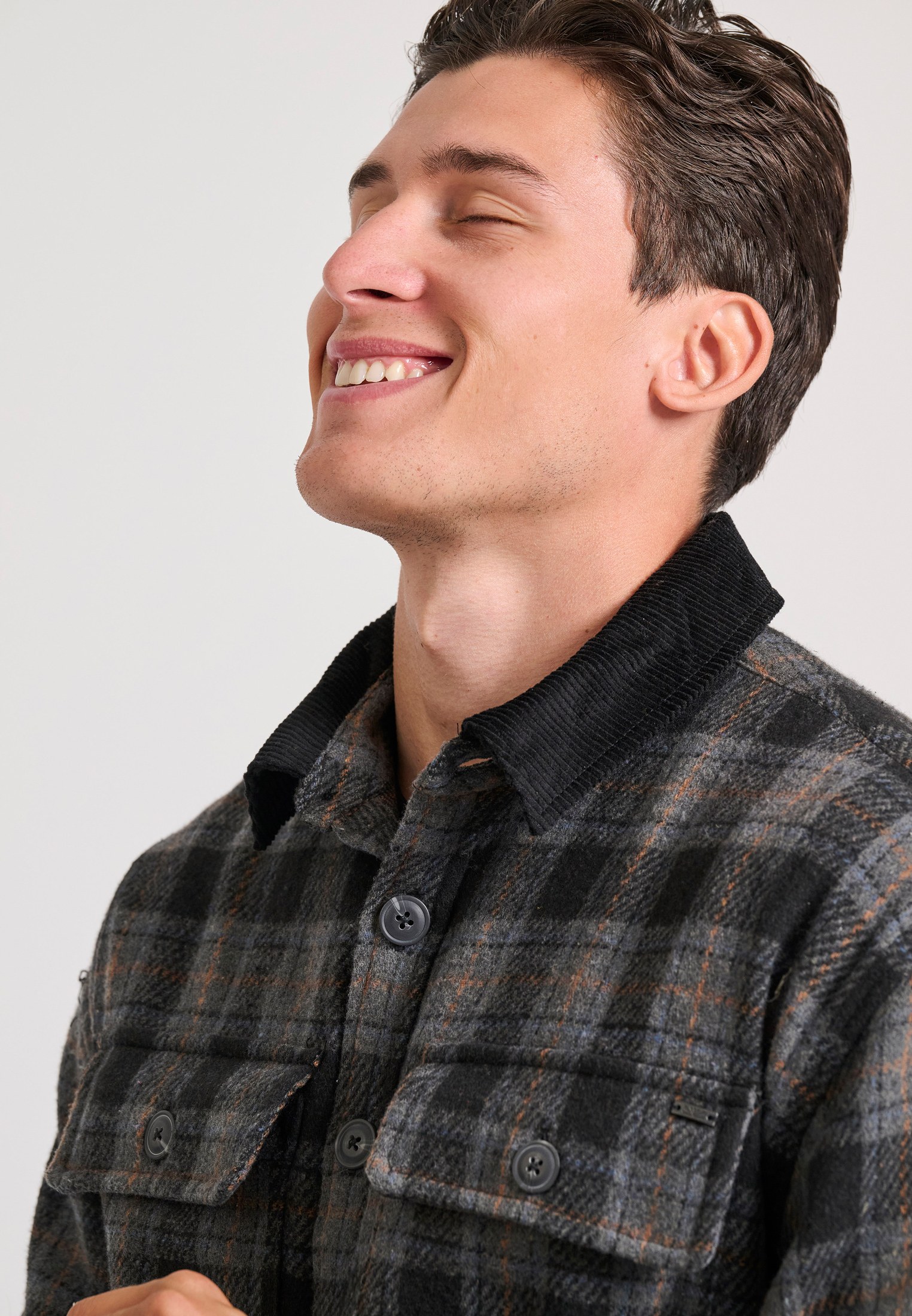 Overshirt flannel καρό πουκάμισο φωτογραφία