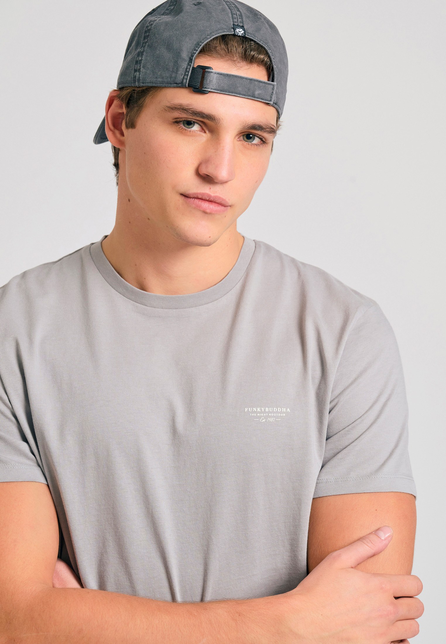 Men's T-Shirts Funky Buddha Gray