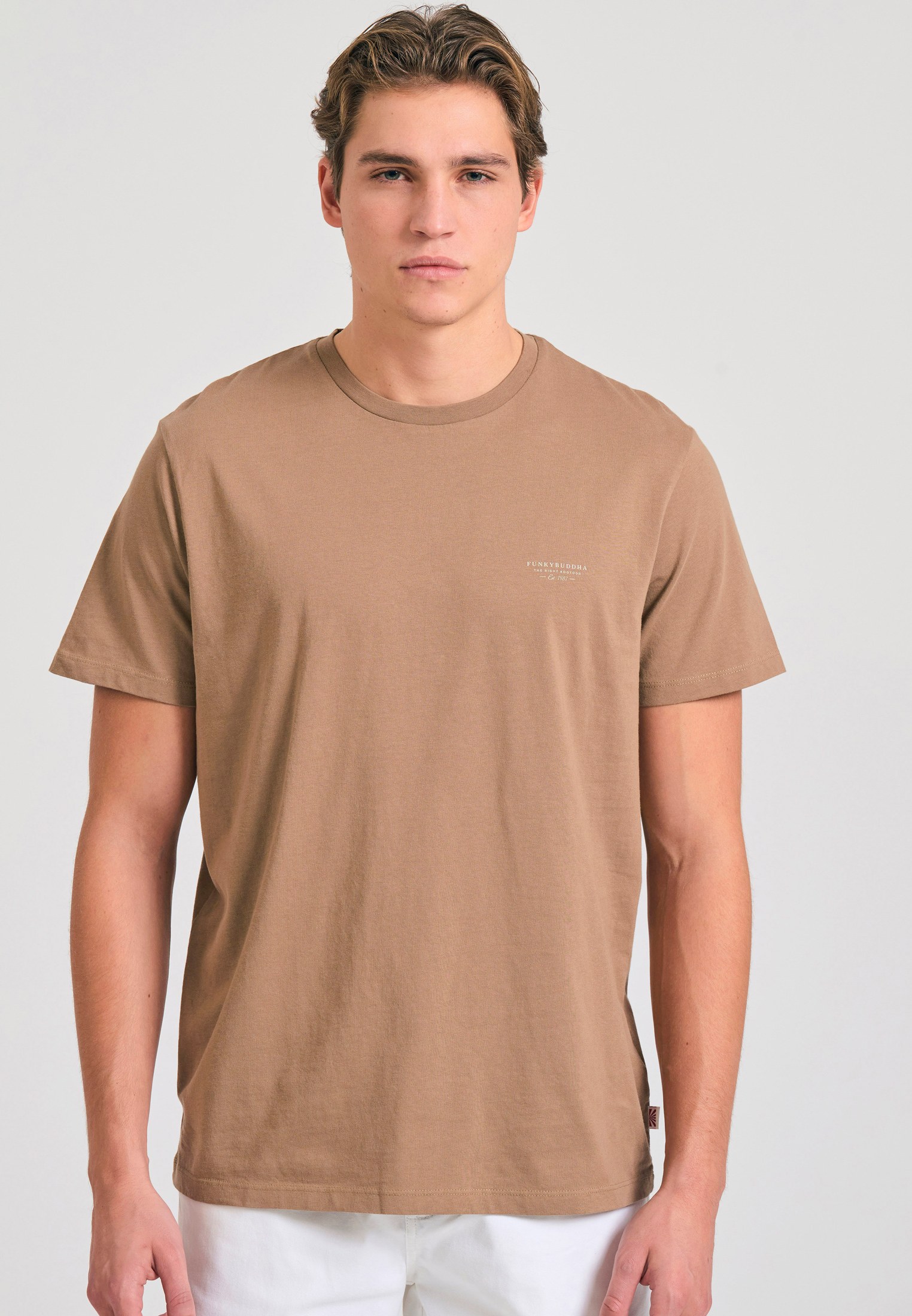 Men's T-Shirts Funky Buddha Brown