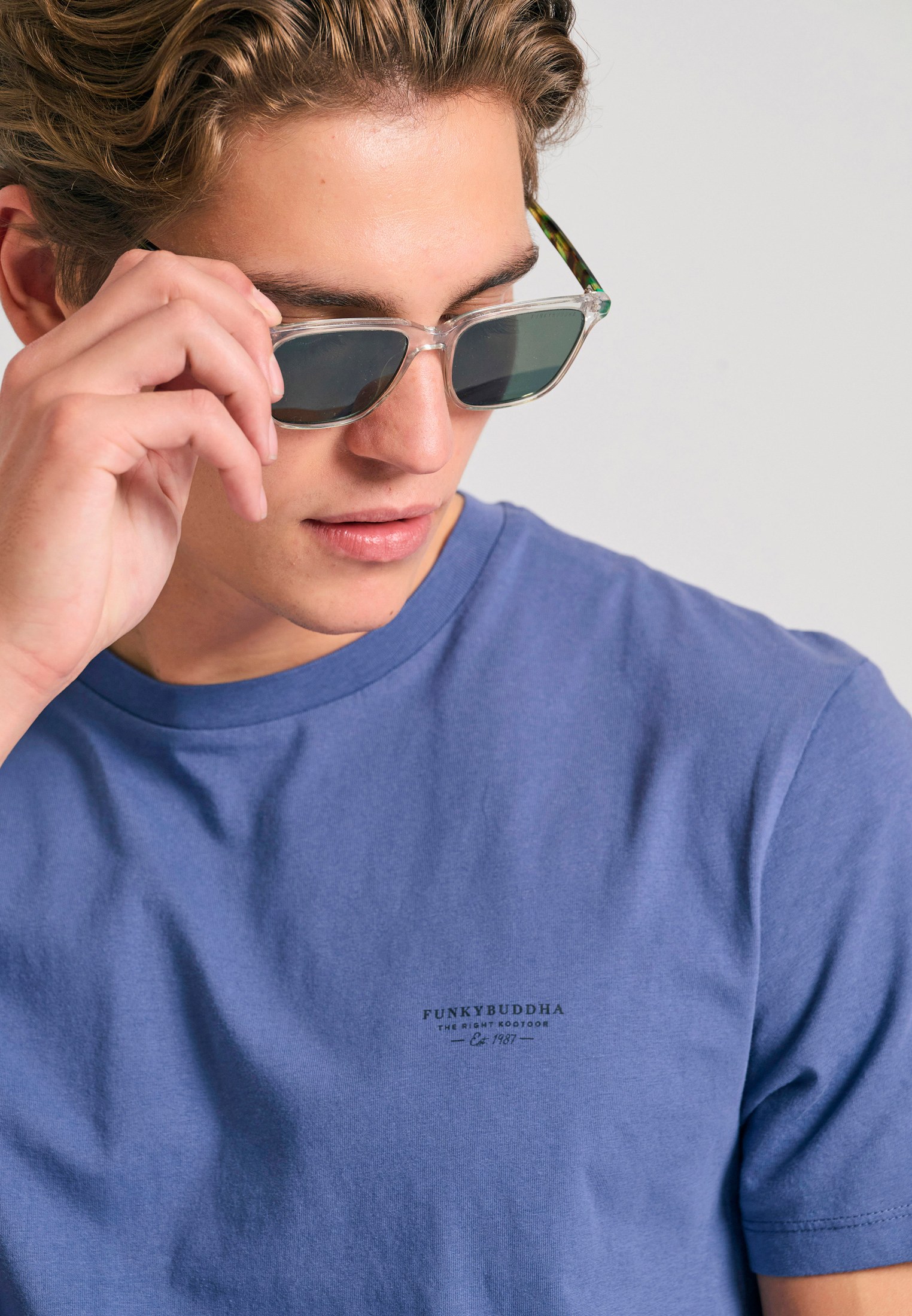 Men's T-Shirts Funky Buddha Blue